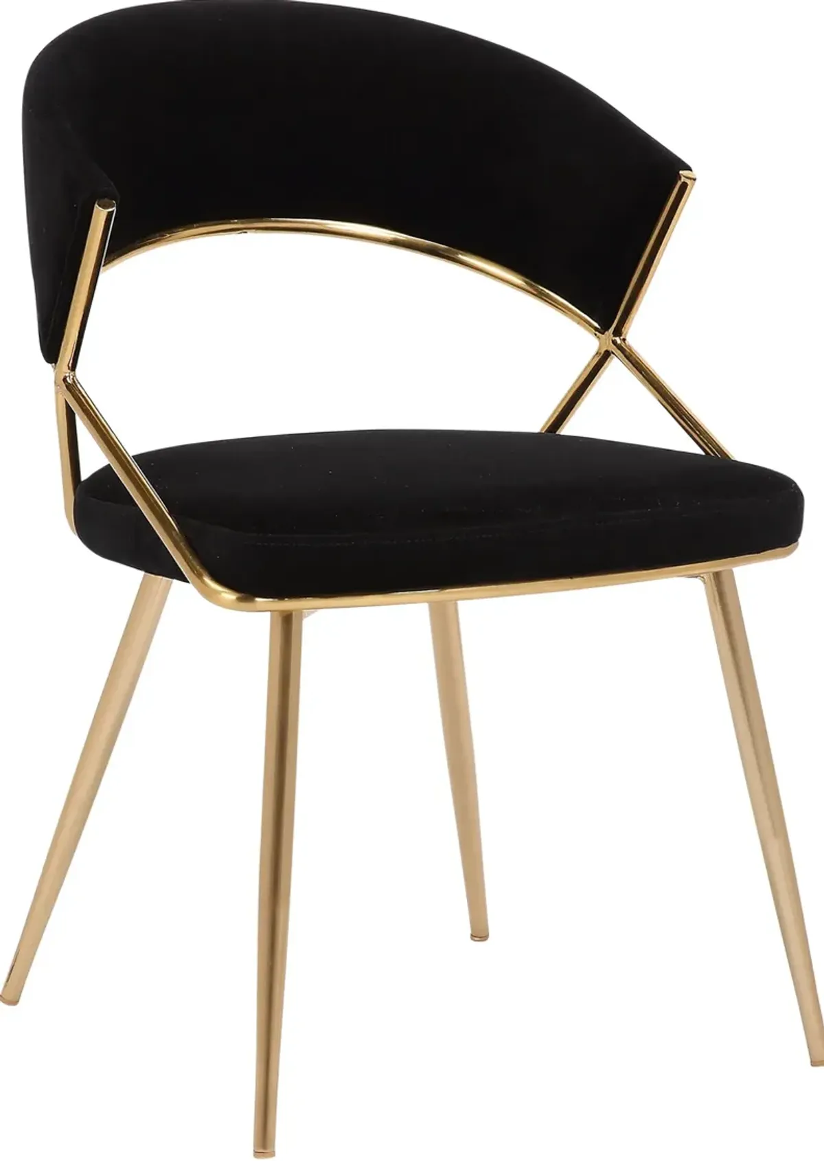 Cyntia 2-Piece Dining Chair Set - Black/Gold