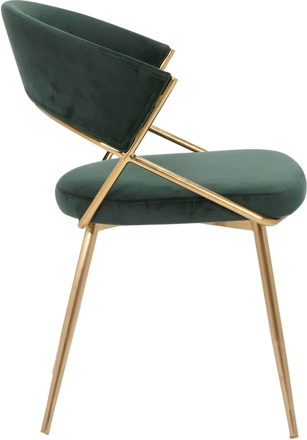 Cyntia 2-Piece Dining Chair Set - Green/Gold