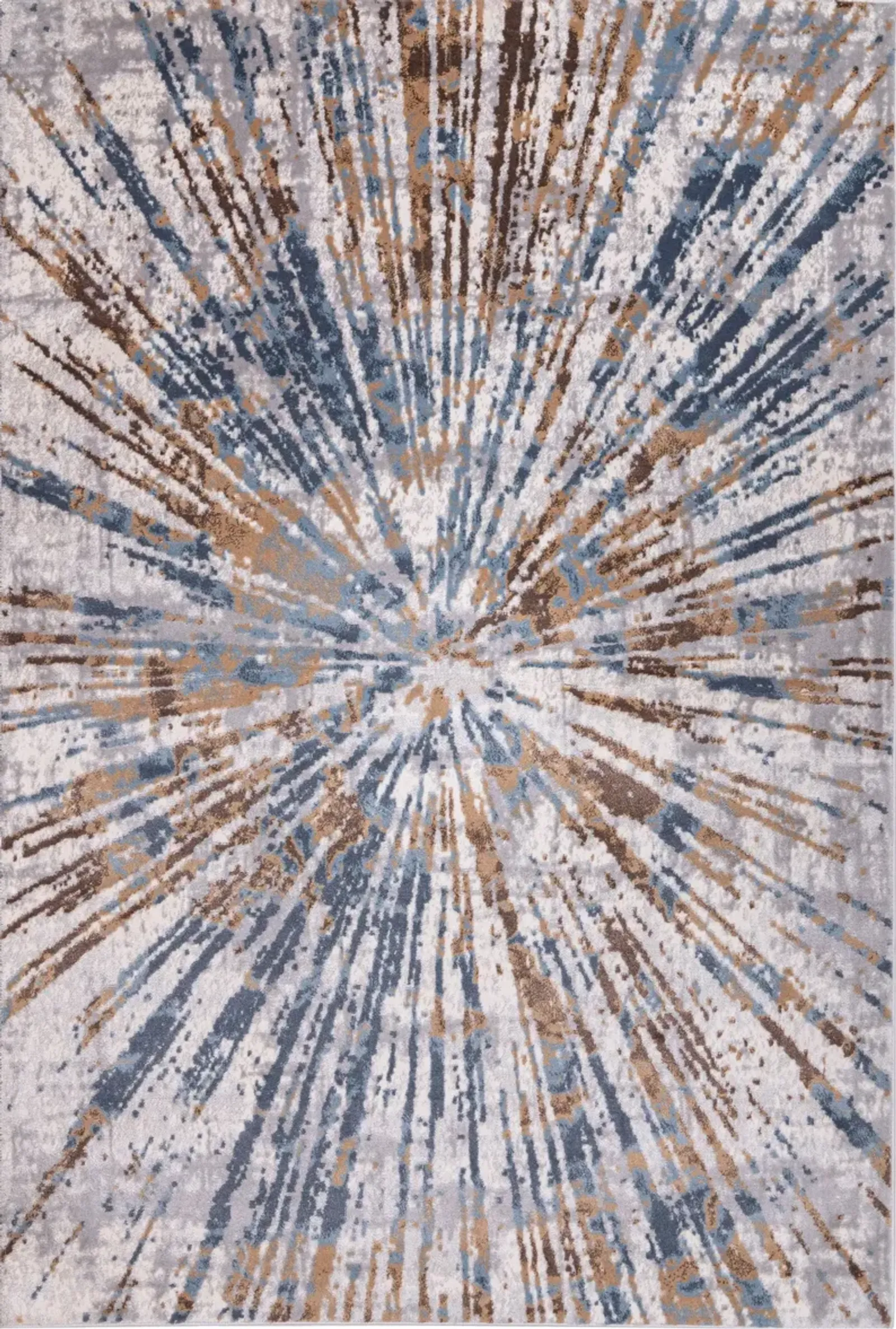 Davide 5' x 8' Area Rug - Blue/Brown