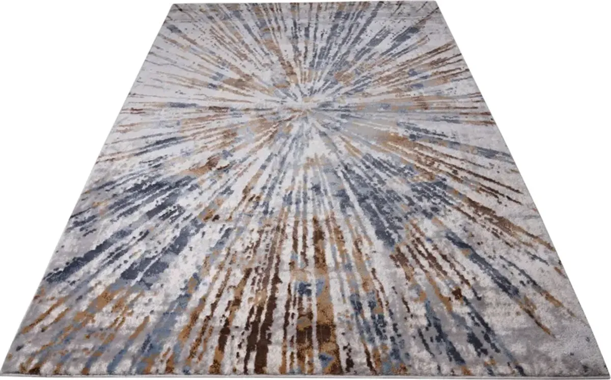 Davide 8' x 10 Area Rug - Blue/Brown