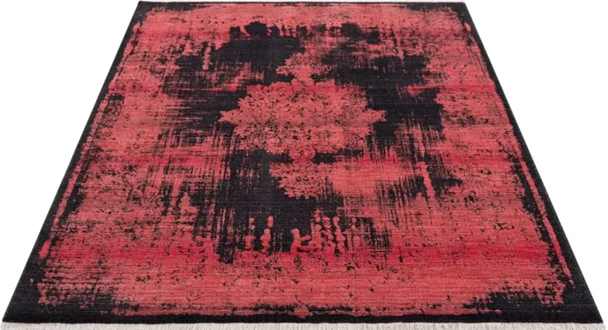 Tasha 9' x 12' Area Rug - Red/Black