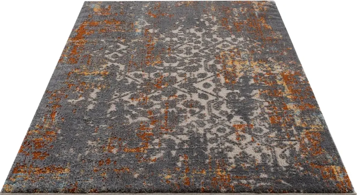 Paige 8' x 10 Area Rug -  Orange