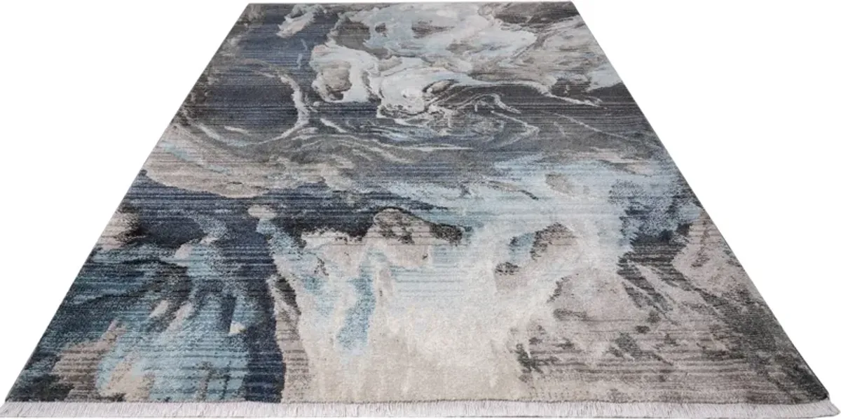 Ikenna 6' x 9' Area Rug - Blue/Gray