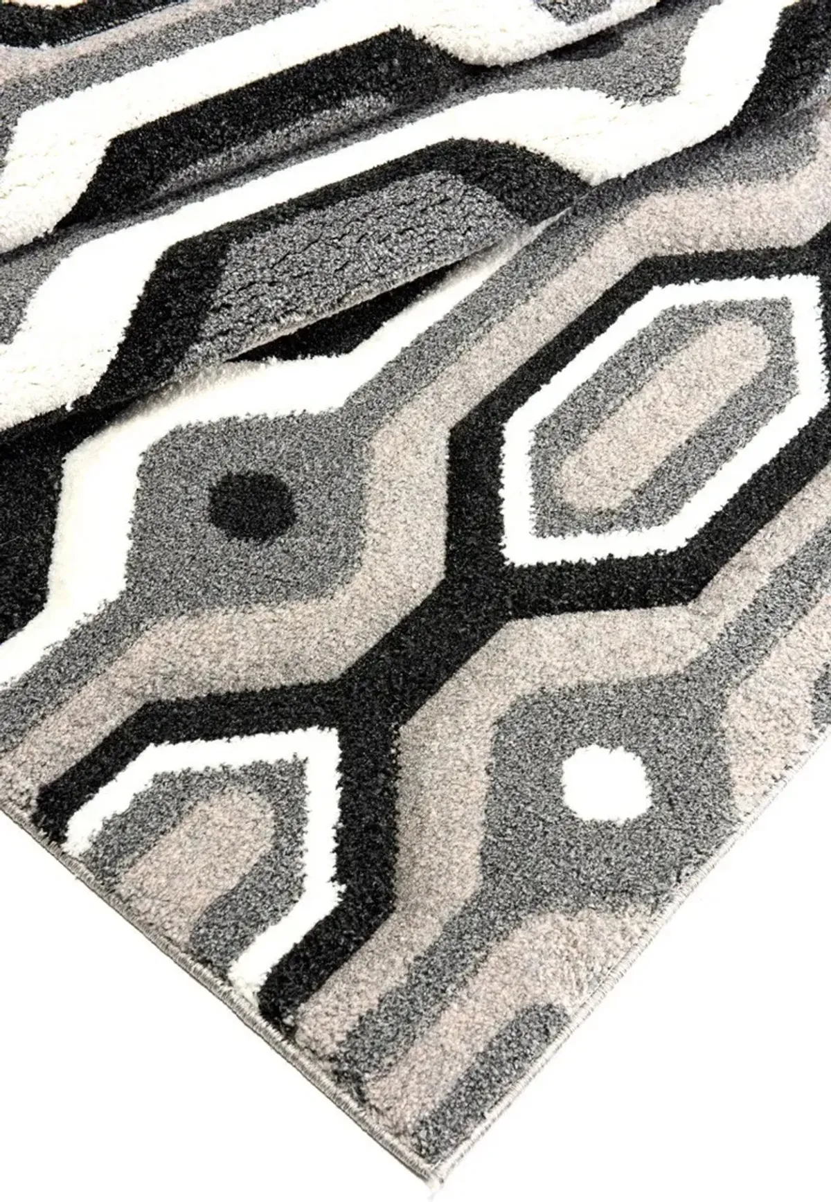 Deji 5' x 8' Area Rug -  Gray/Black