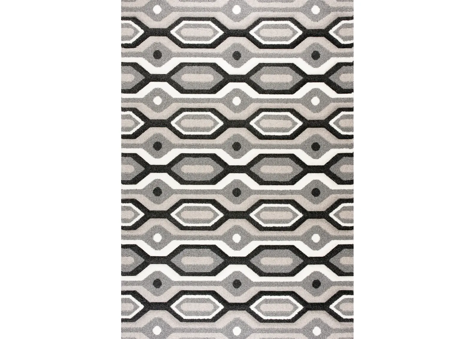 Deji 5' x 8' Area Rug -  Gray/Black