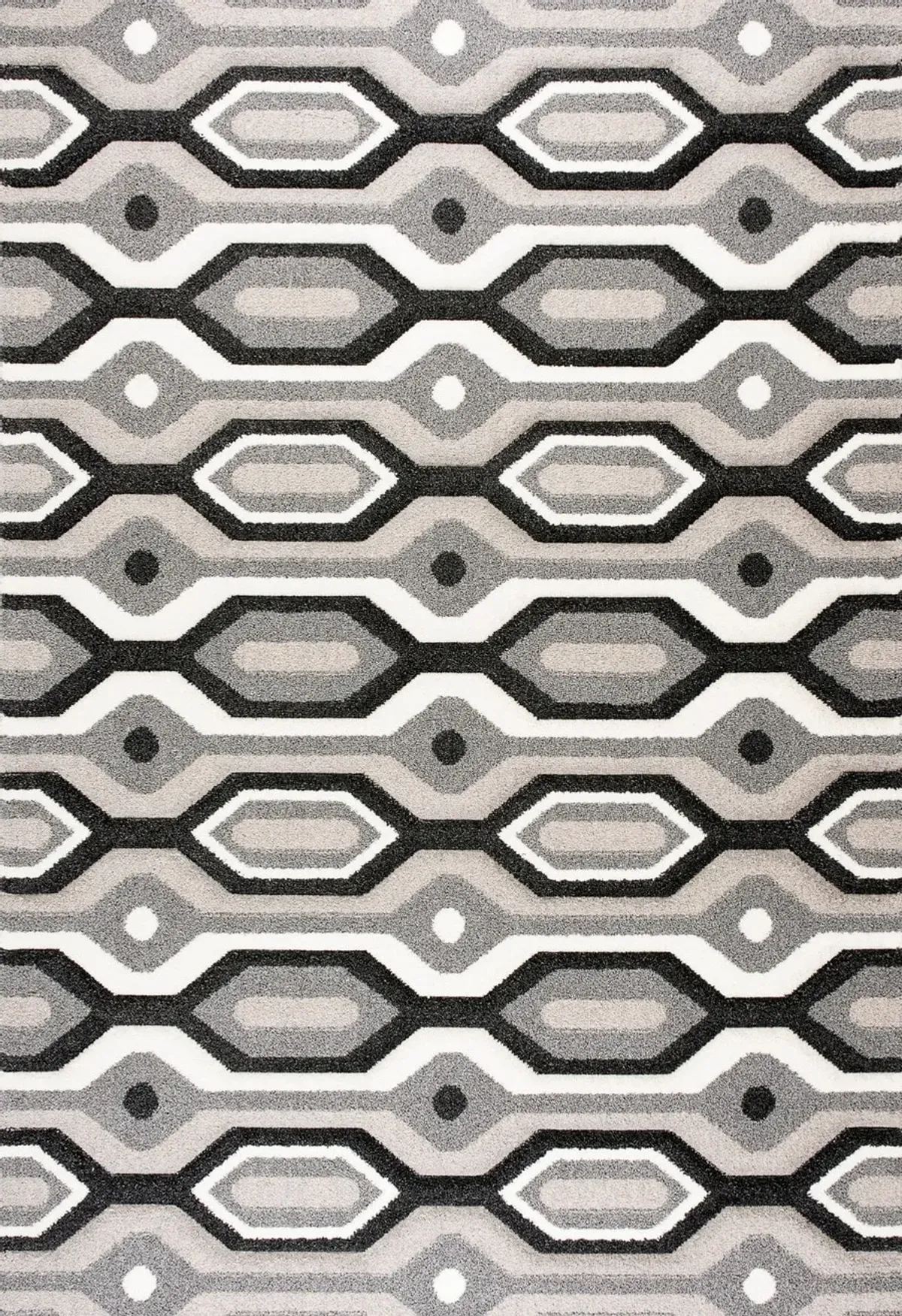 Deji 5' x 8' Area Rug -  Gray/Black