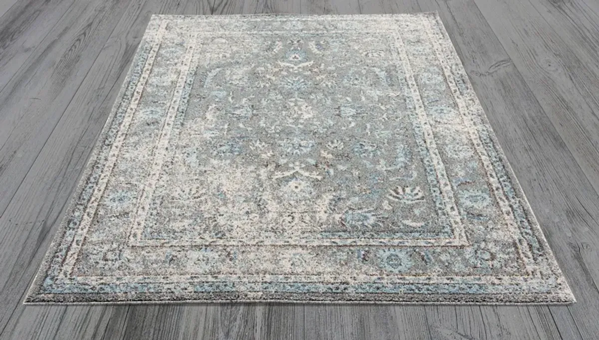 Deji 5' x 8' Area Rug -  Gray/Blue