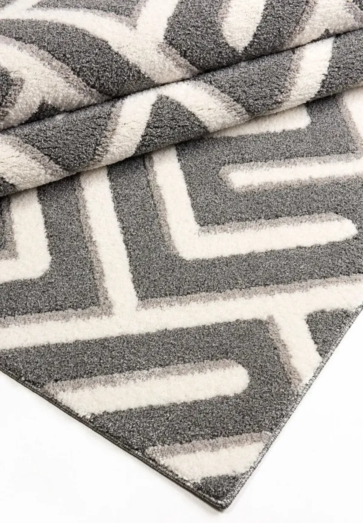 Deji 5' x 8' Area Rug -  Gray/White