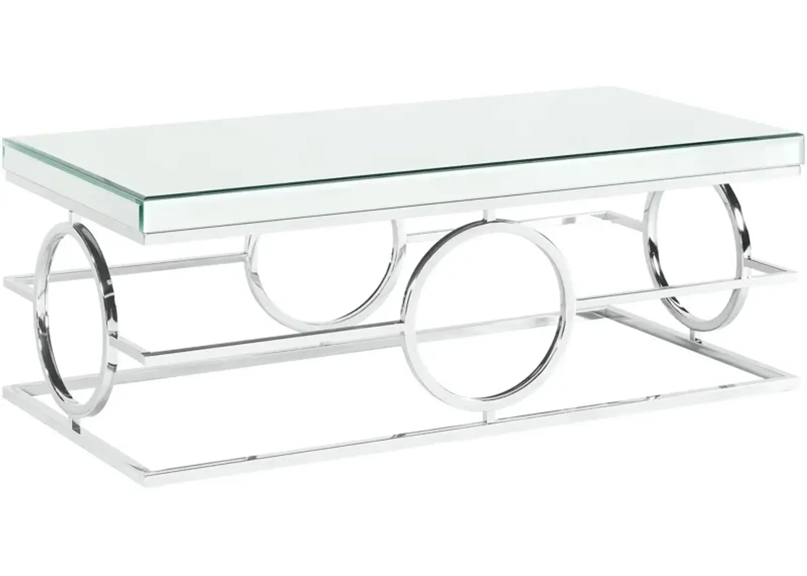 Rehan Rectangle Mirrored Coffee Table