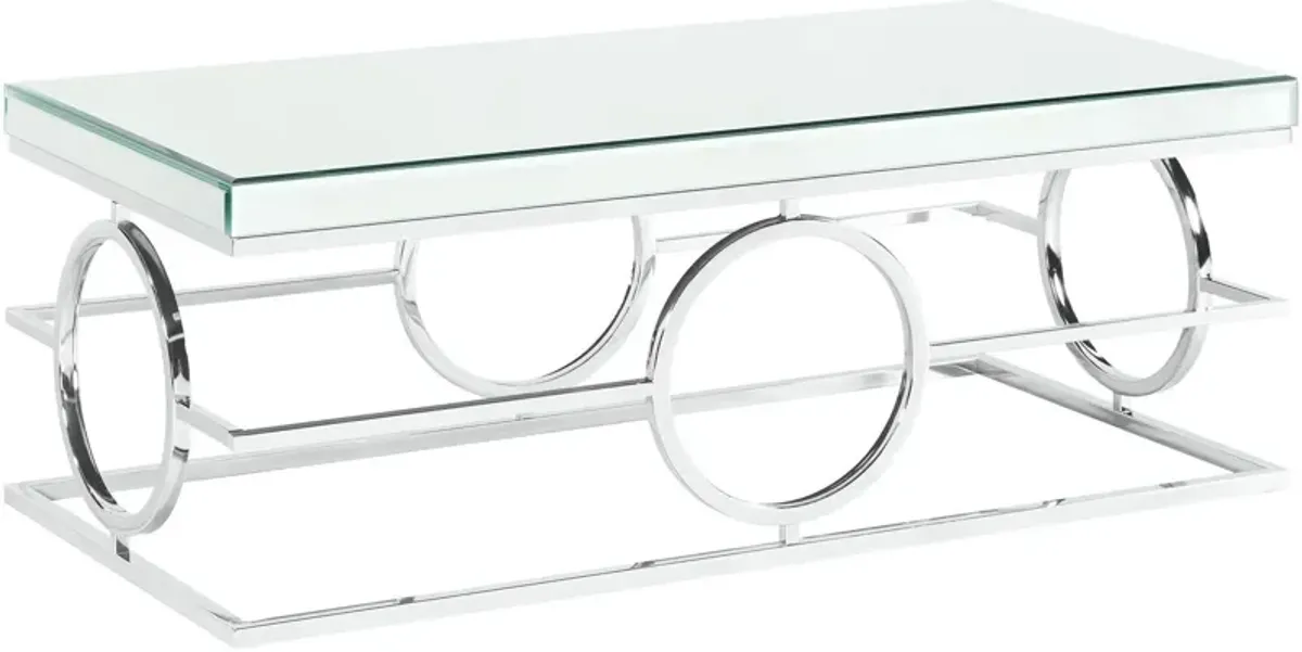 Rehan Rectangle Mirrored Coffee Table