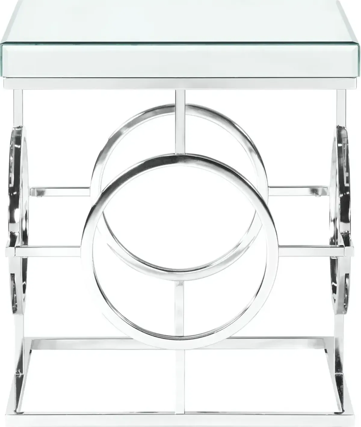 Rehan Square Mirrored End Table