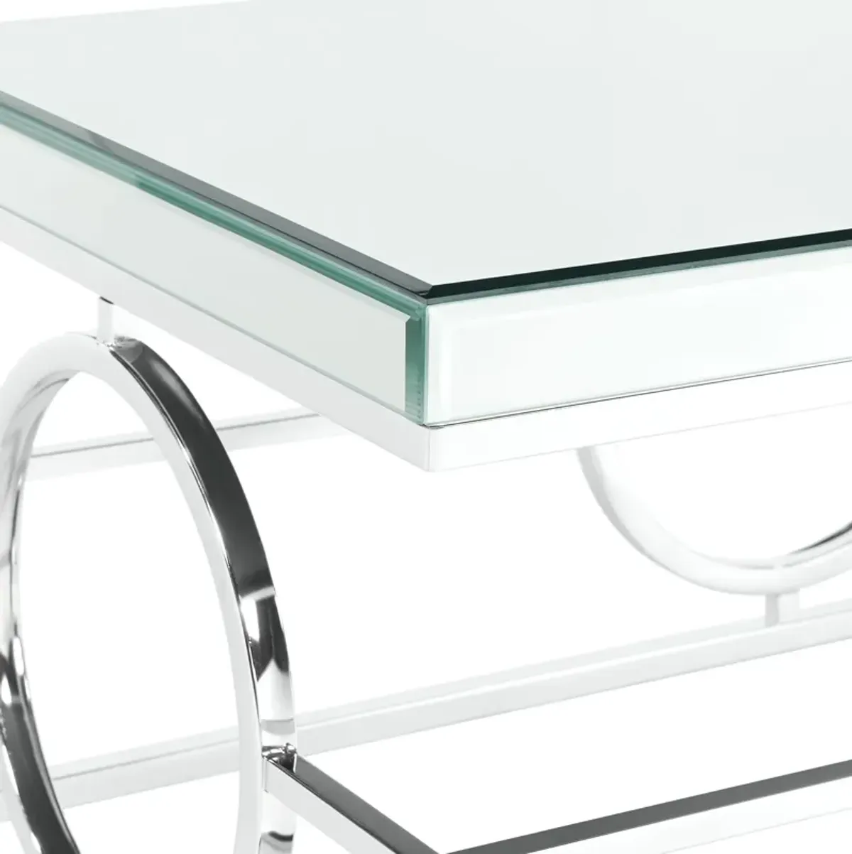 Rehan Square Mirrored End Table