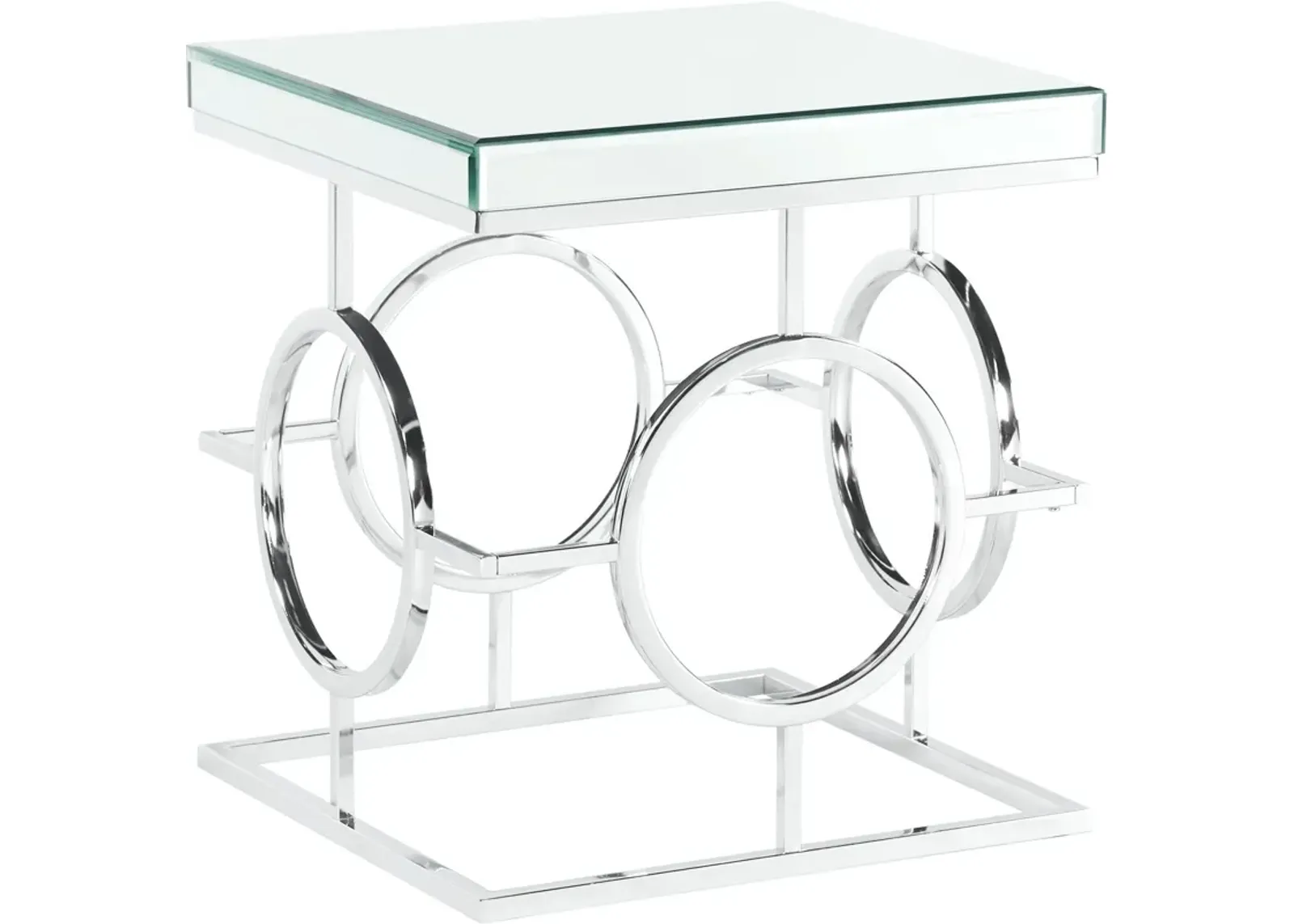 Rehan Square Mirrored End Table