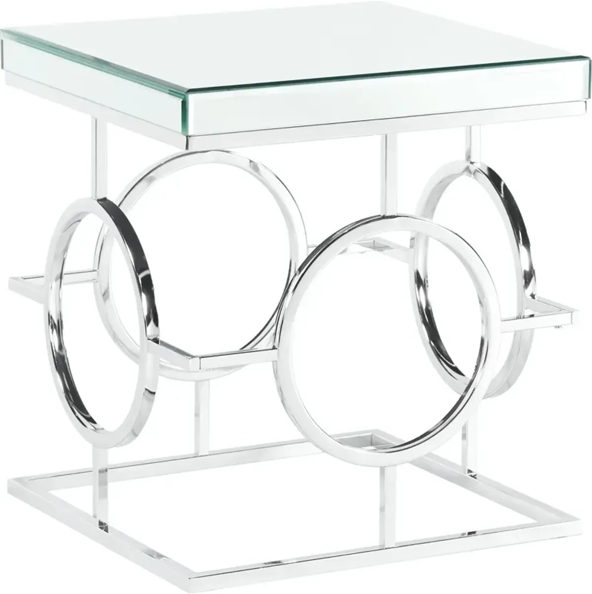 Rehan Square Mirrored End Table