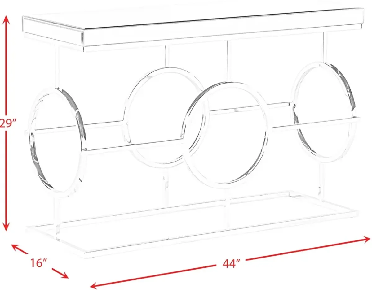 Rehan Mirrored Console Table