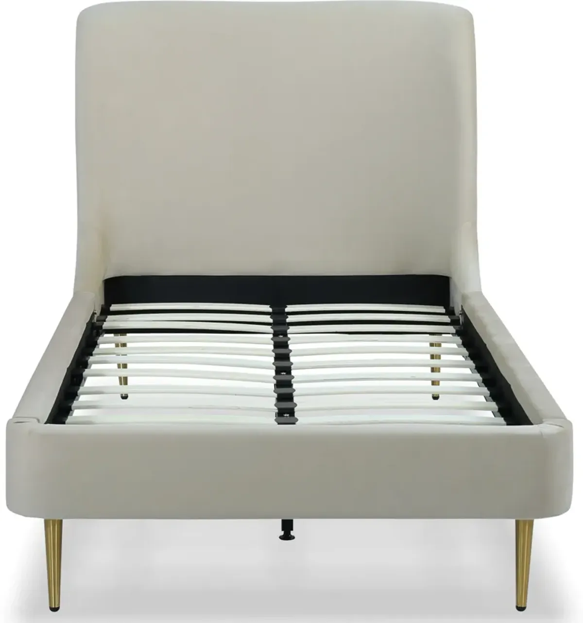 Hudgens Twin Upholstered Platform Bed - Cream