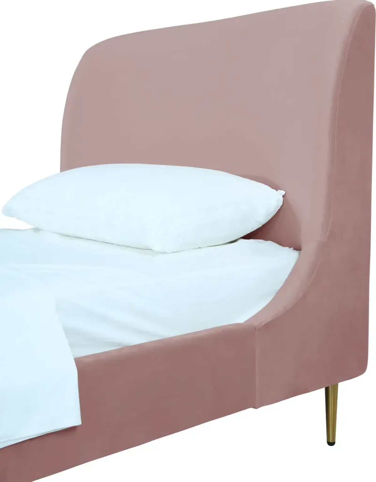 Hudgens Twin Upholstered Platform Bed - Blush