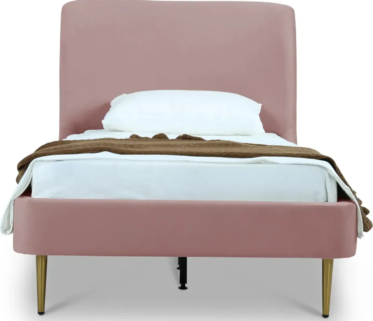 Hudgens Twin Upholstered Platform Bed - Blush