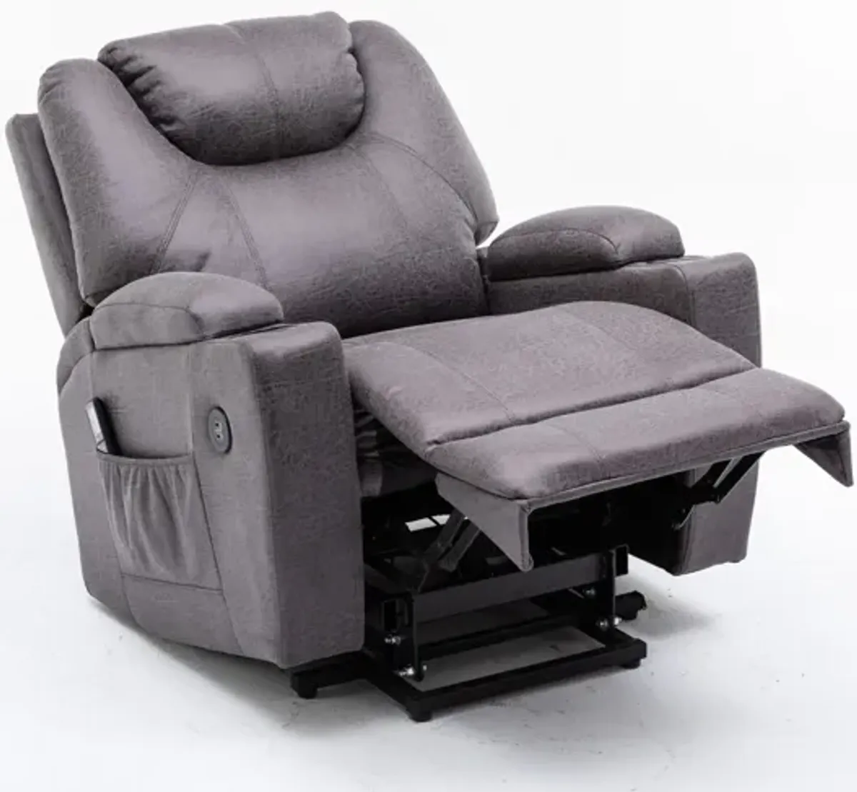 Deans Oversized Power Lift Recliner - Dark Gray