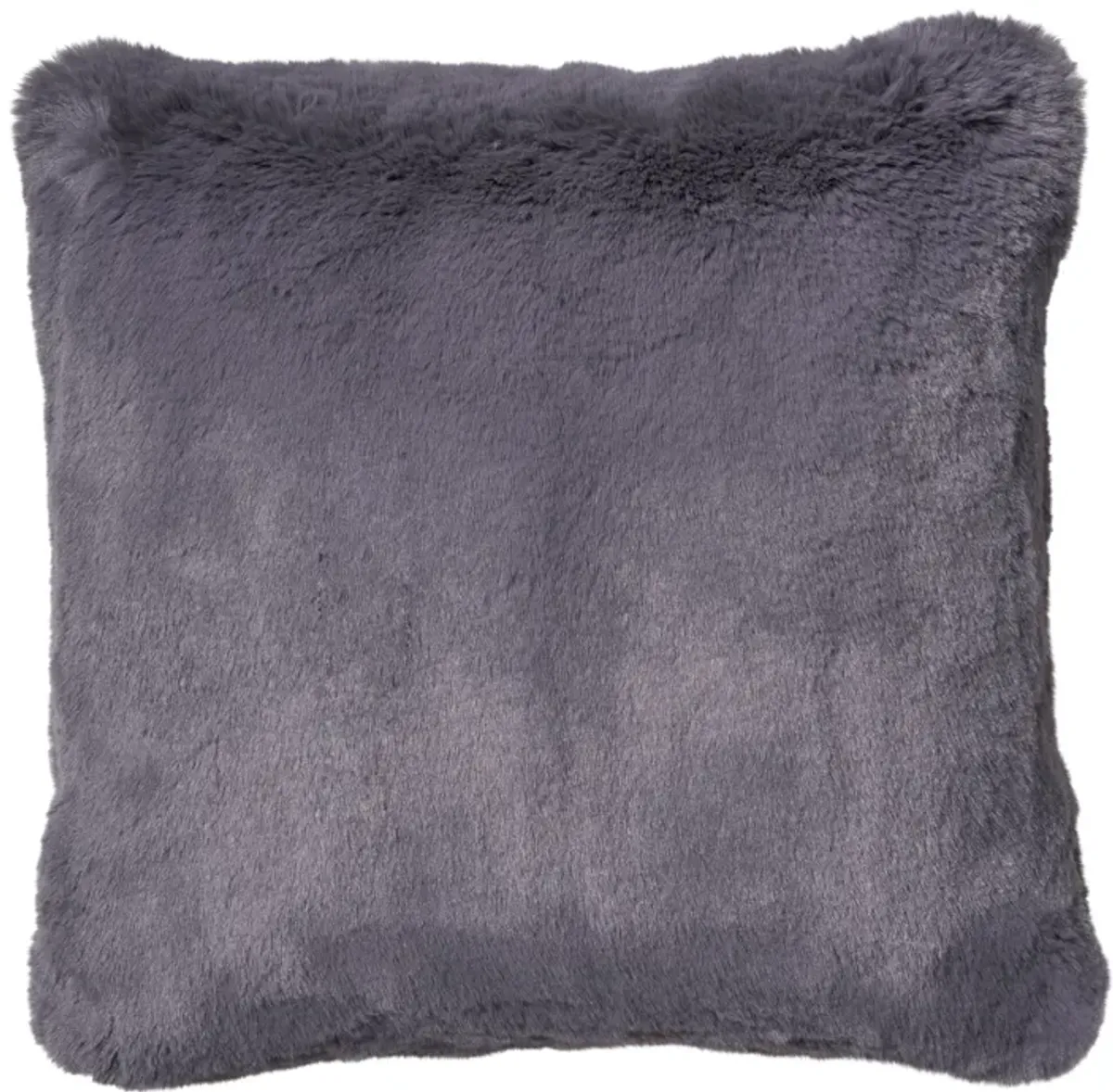 Faux Fur Pillow - Big Bear Eggplant