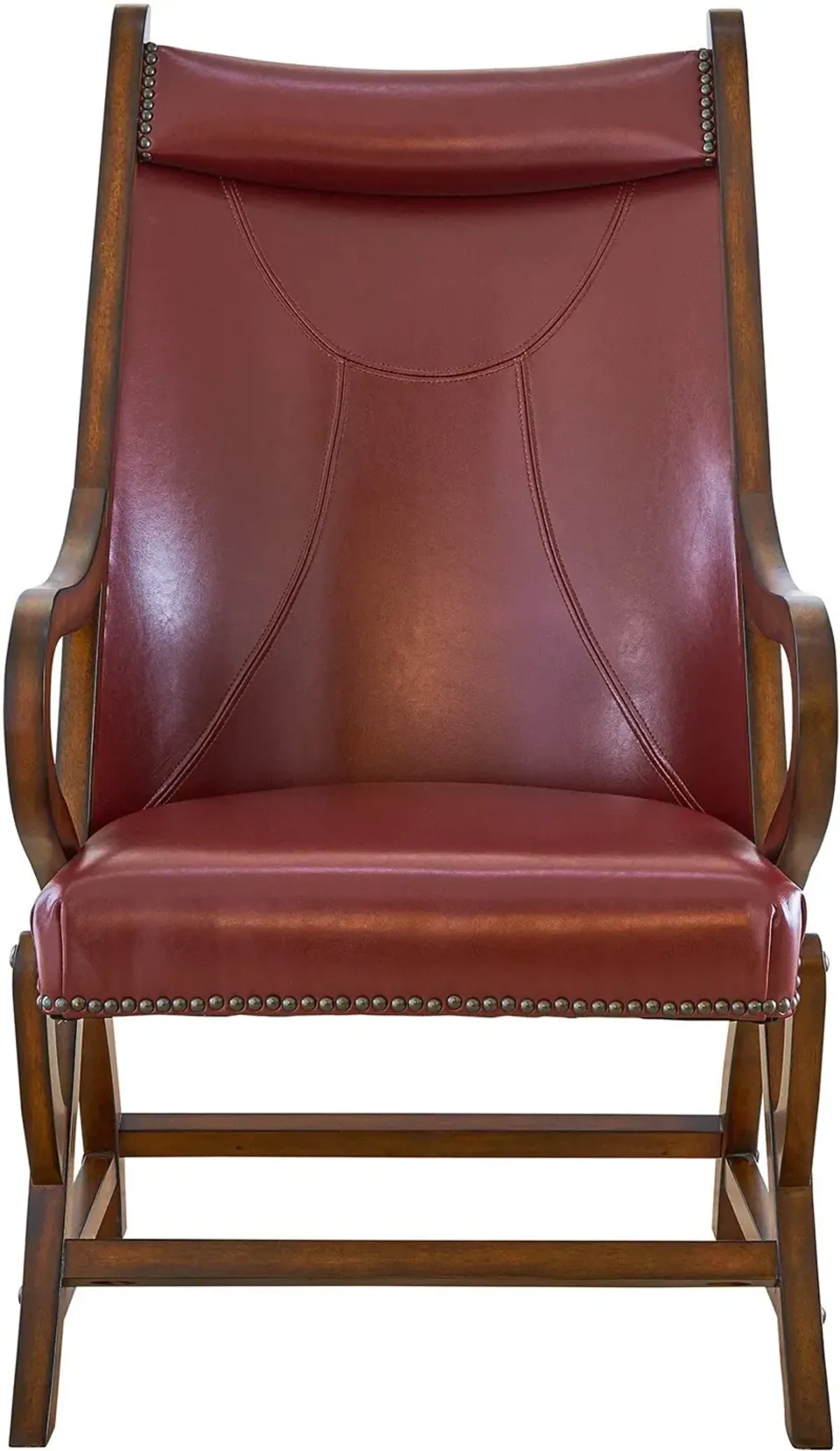 Tropez Accent Chair & Ottoman Set - Cherry