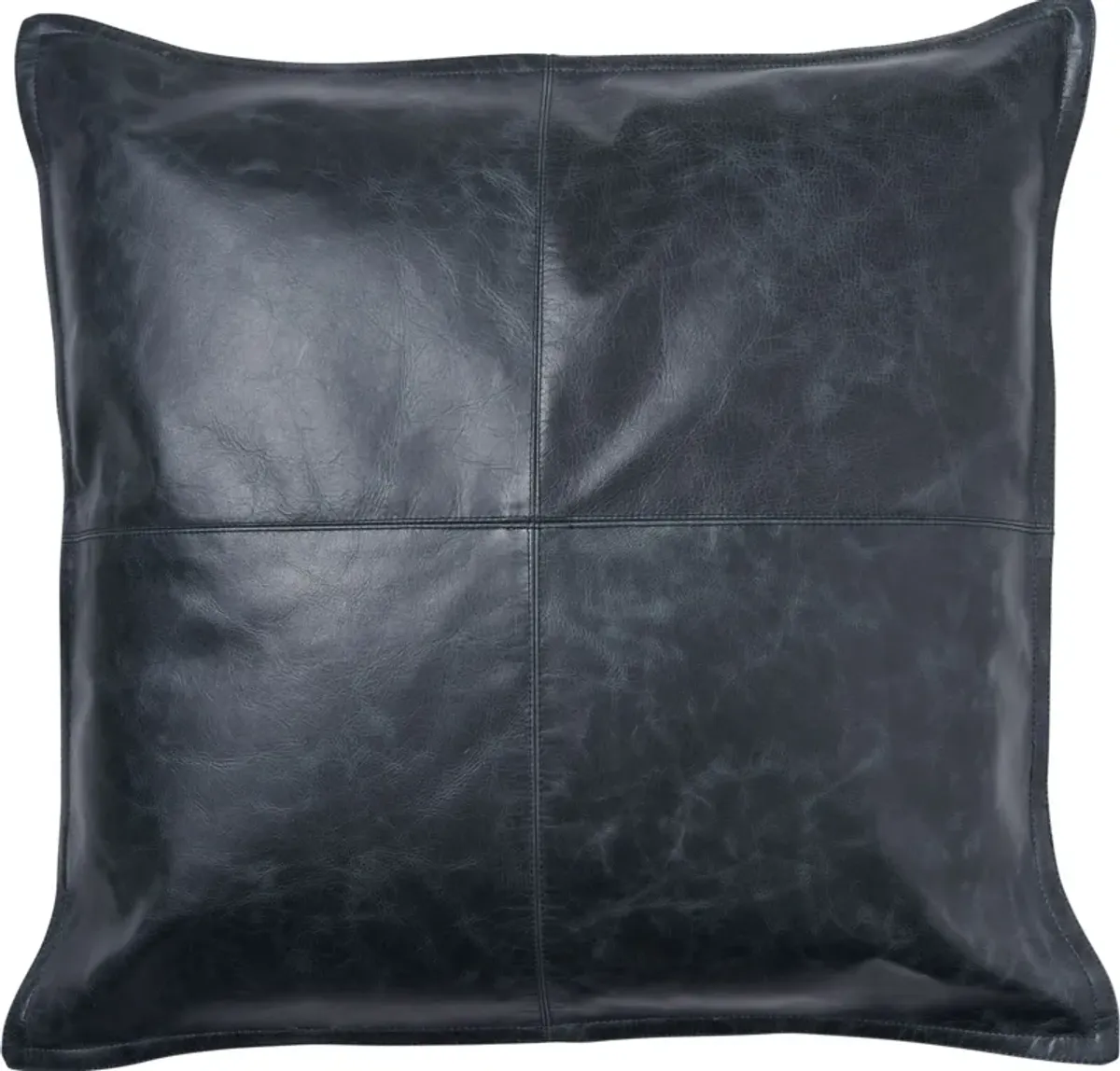 Dumont 20” x 20” Leather Pillow - Nightfall