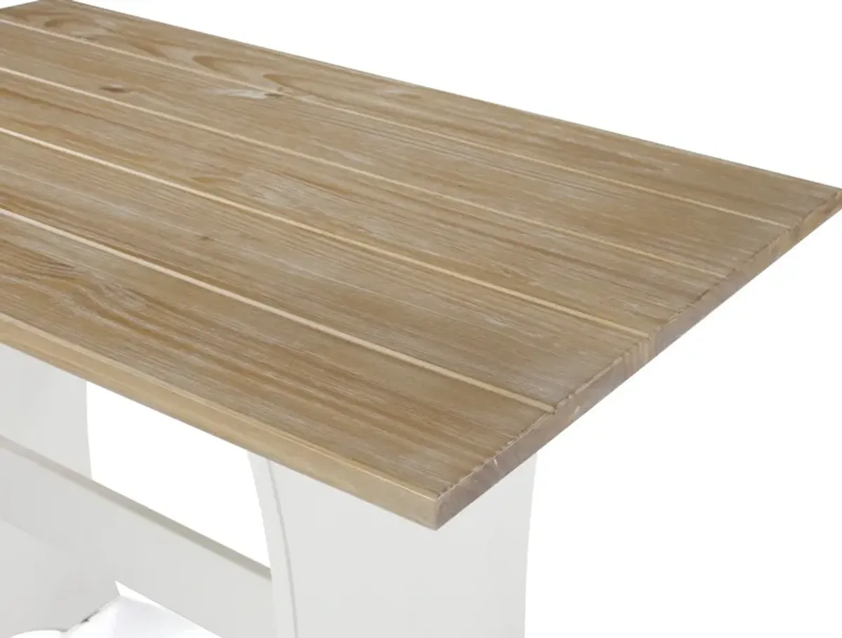 Manny Dining Table, Banquette and Bench - White/Brown