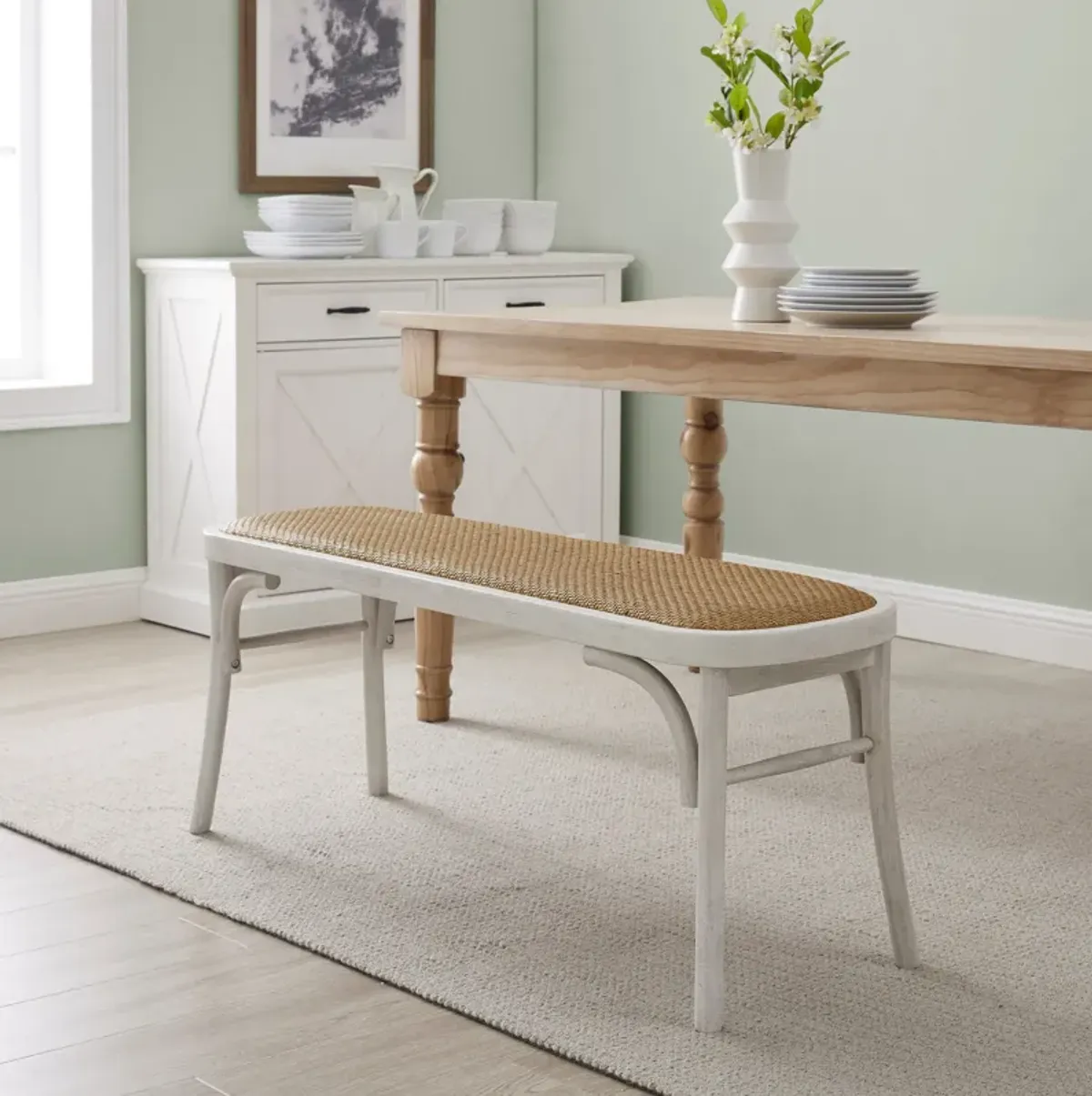 Breton Bench - White