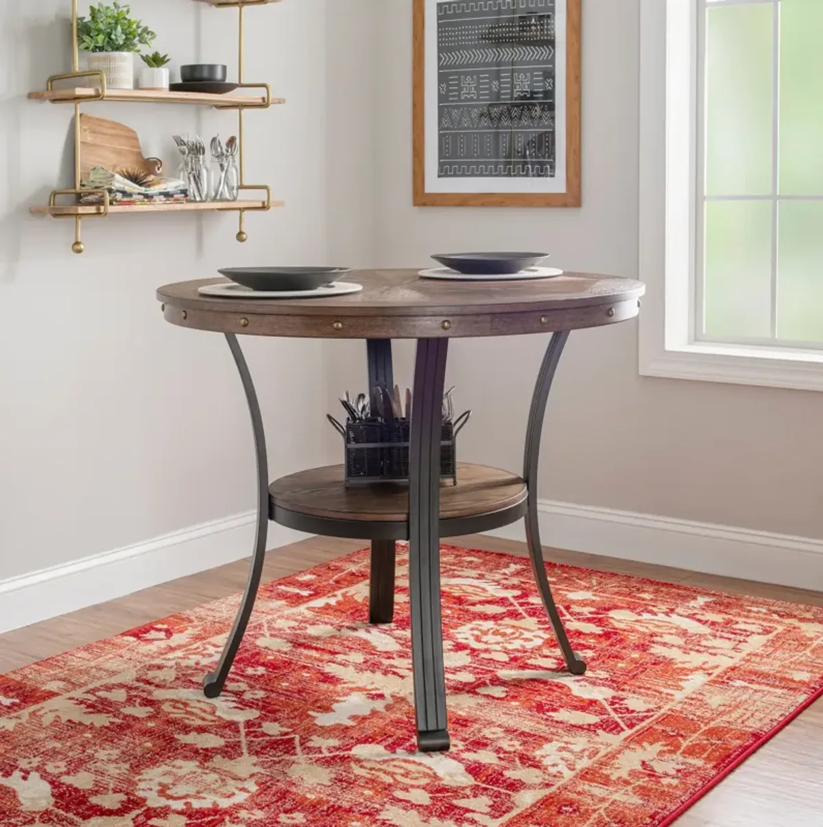 Cyril Counter-Height Dining Table - Brown