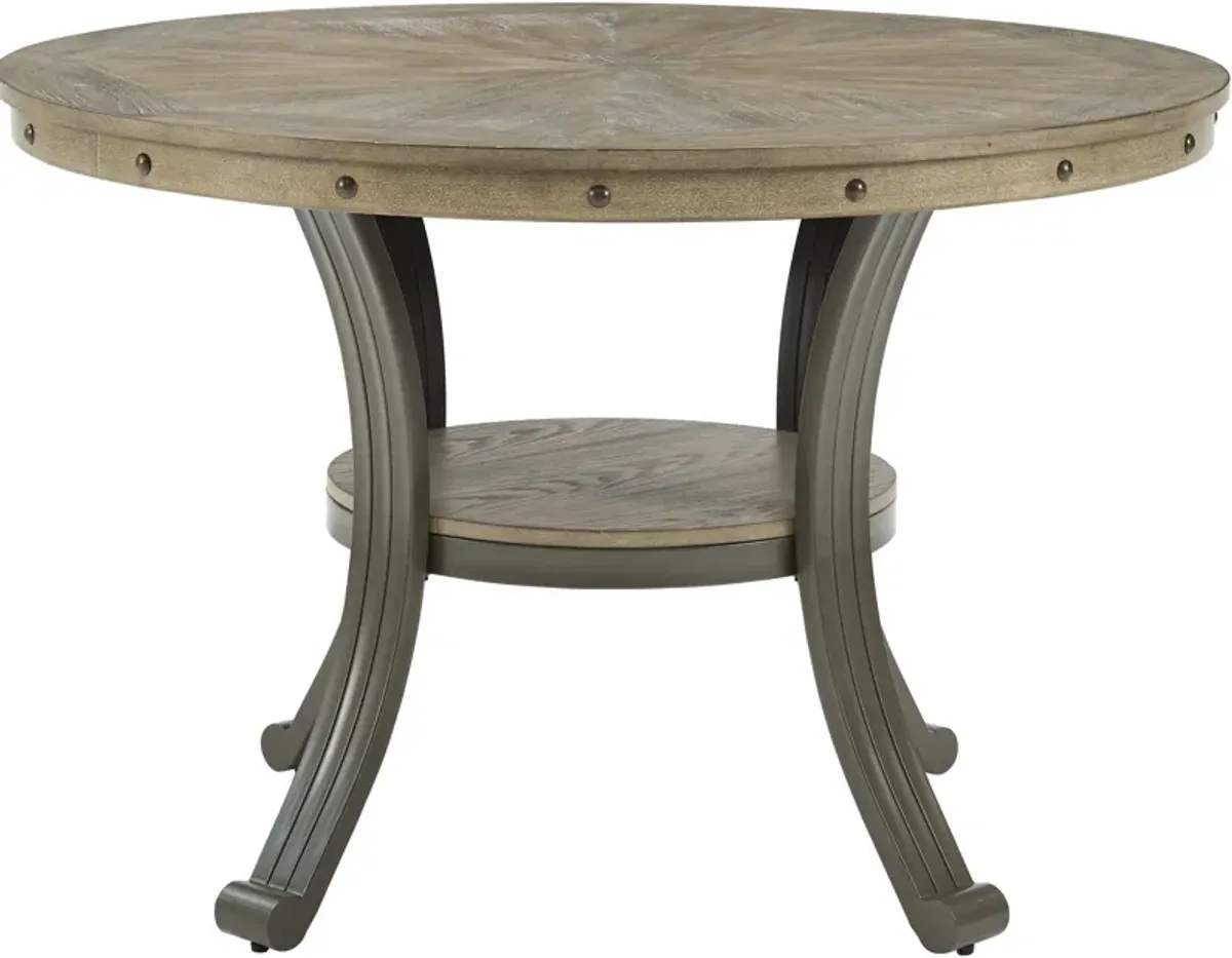 Cyril Dining Table and 4 Dining Chairs - Pewter