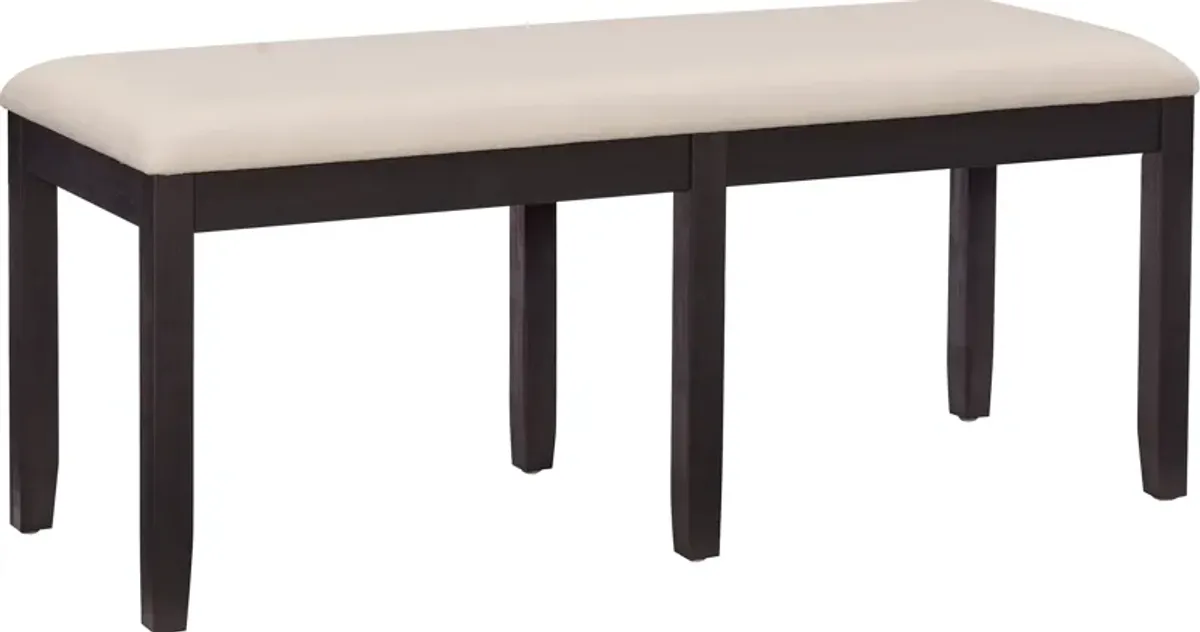 Rozon Backless Dining Bench - Dark Cherry