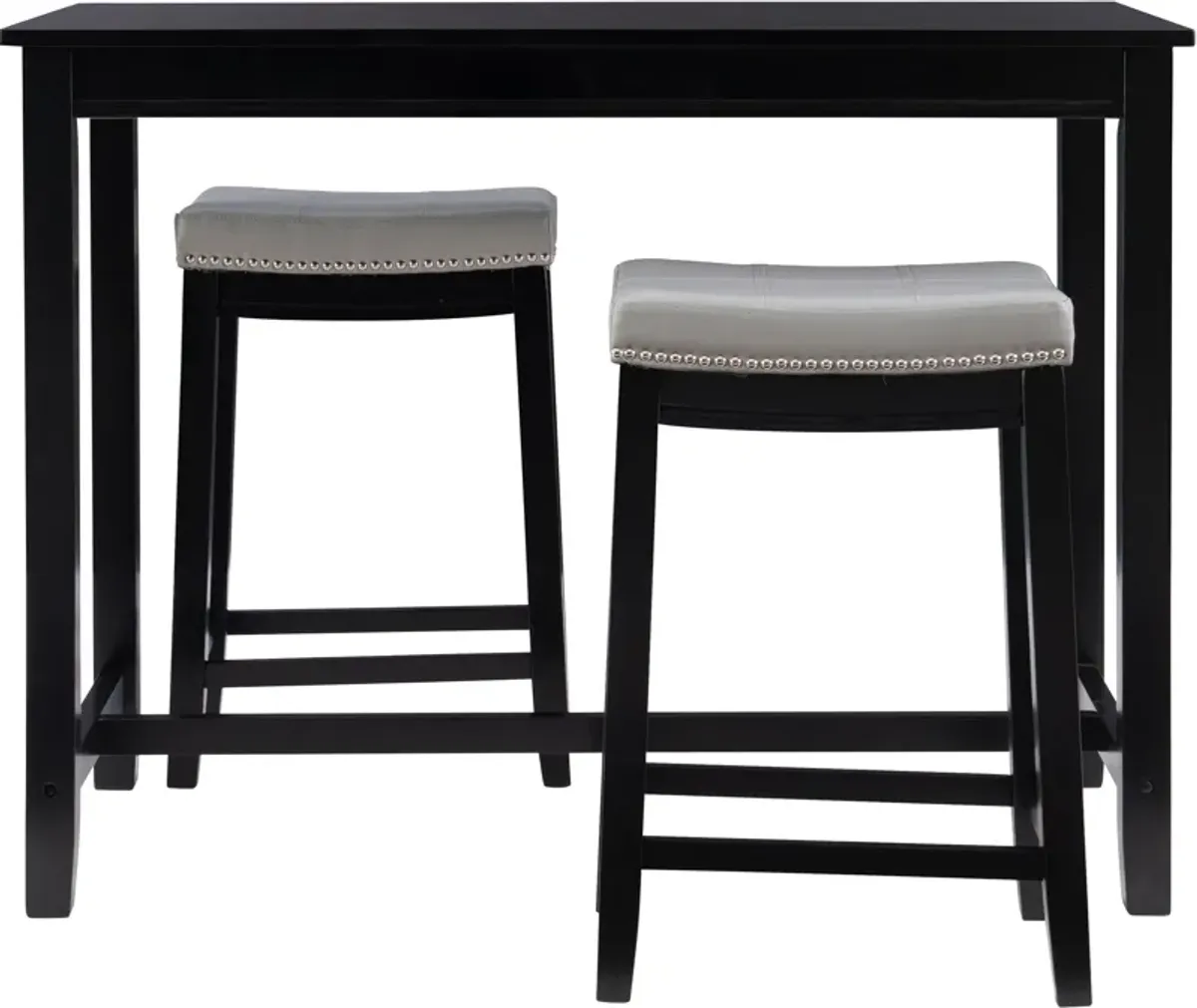 Wilcox 3-Piece Counter-Height Dining Set - Black/Gray