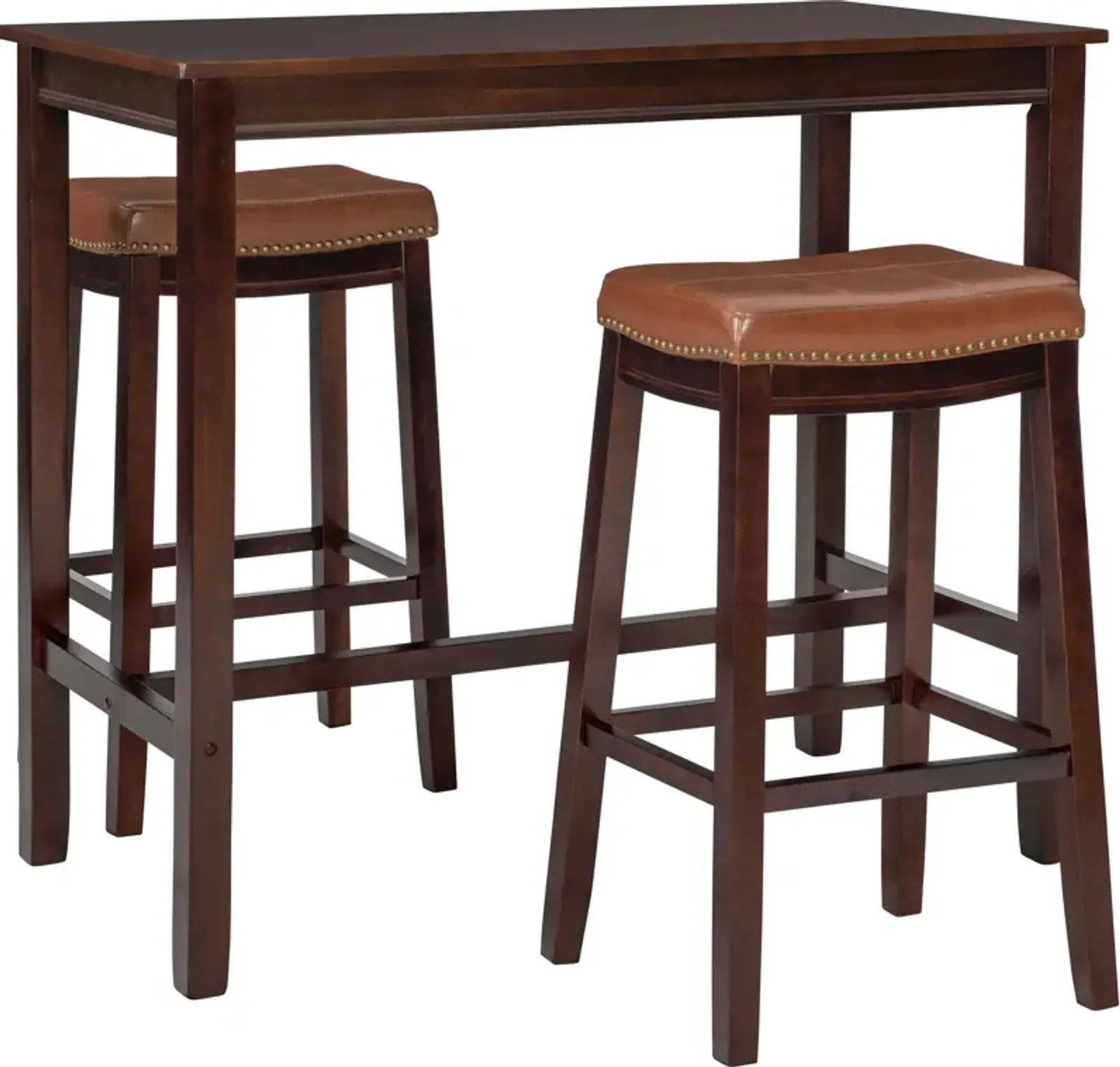 Wilcox 3-Piece Bar Set - Brown/Cognac