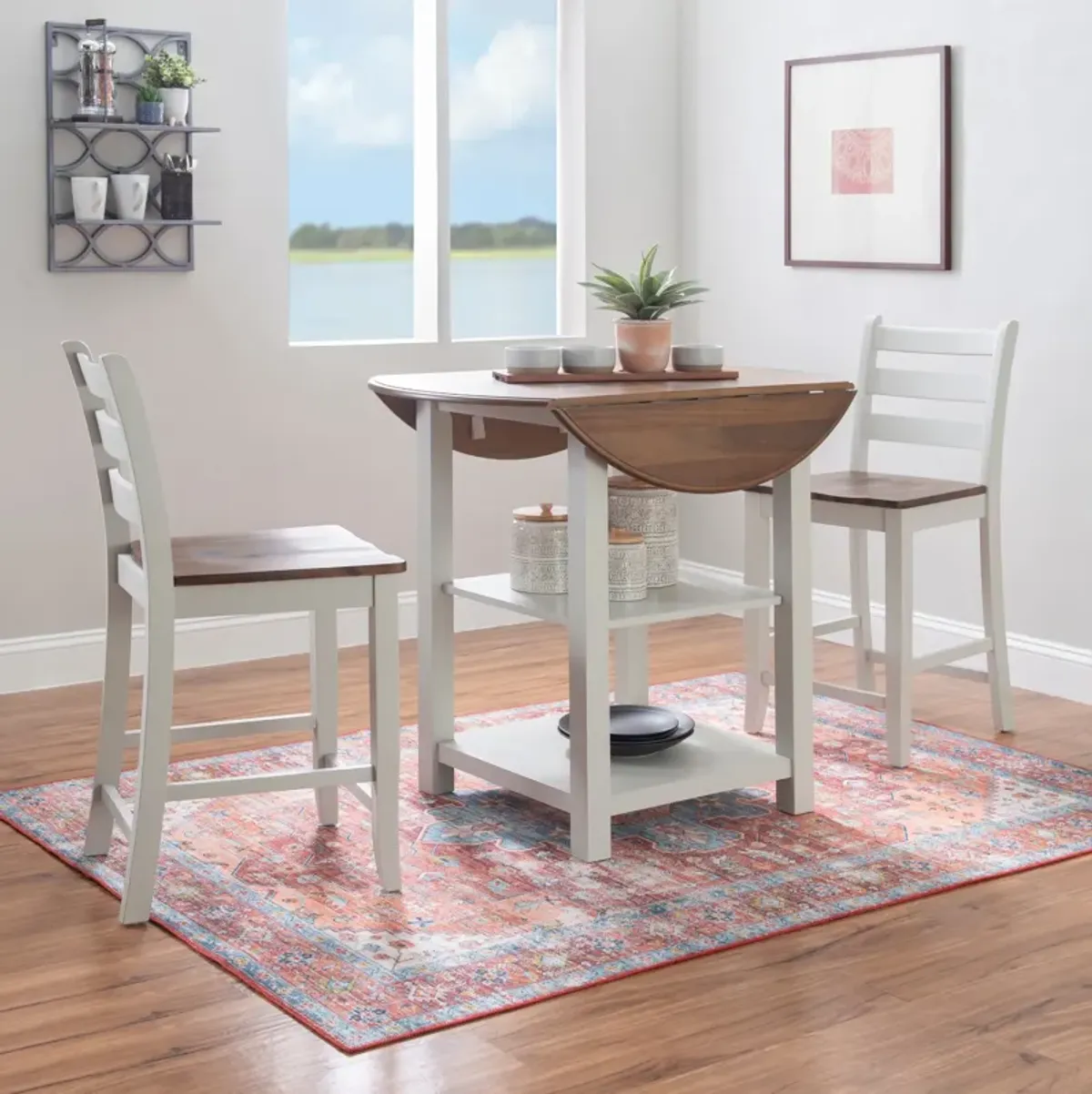 Levy 3-Piece Counter-Height Dining Set - Gray