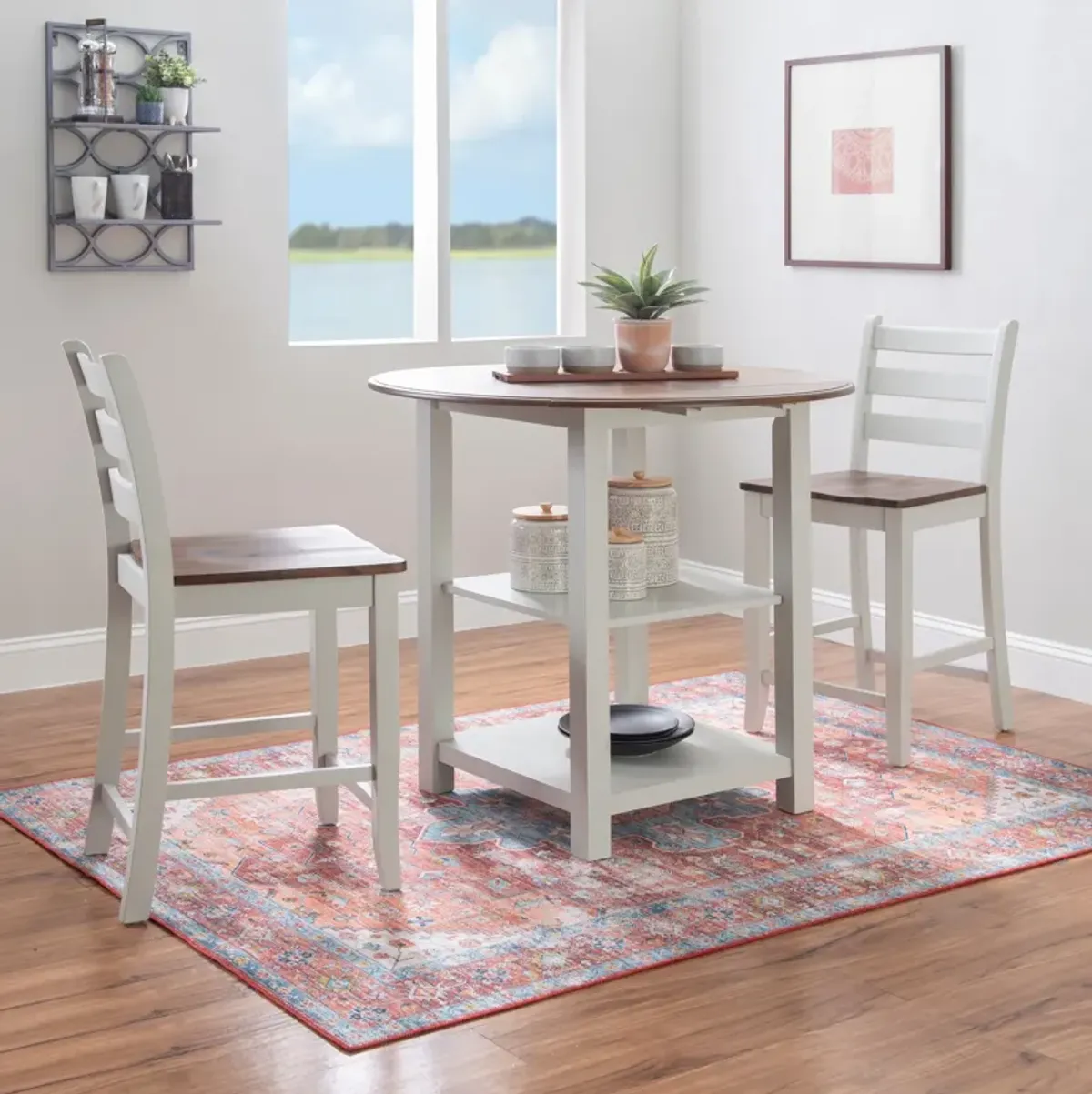 Levy 3-Piece Counter-Height Dining Set - Gray