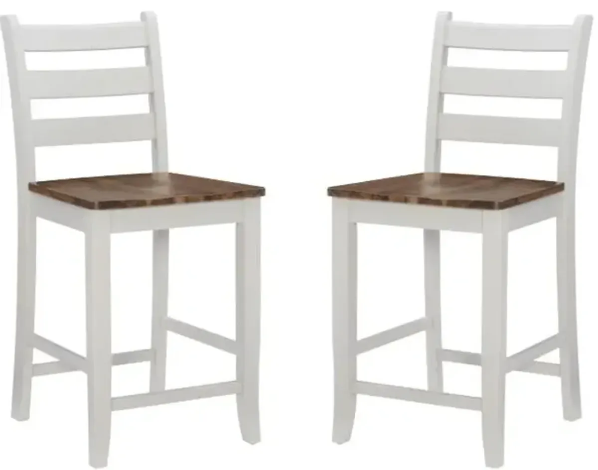 Levy Set of 2 Counter-Height Stools - Gray