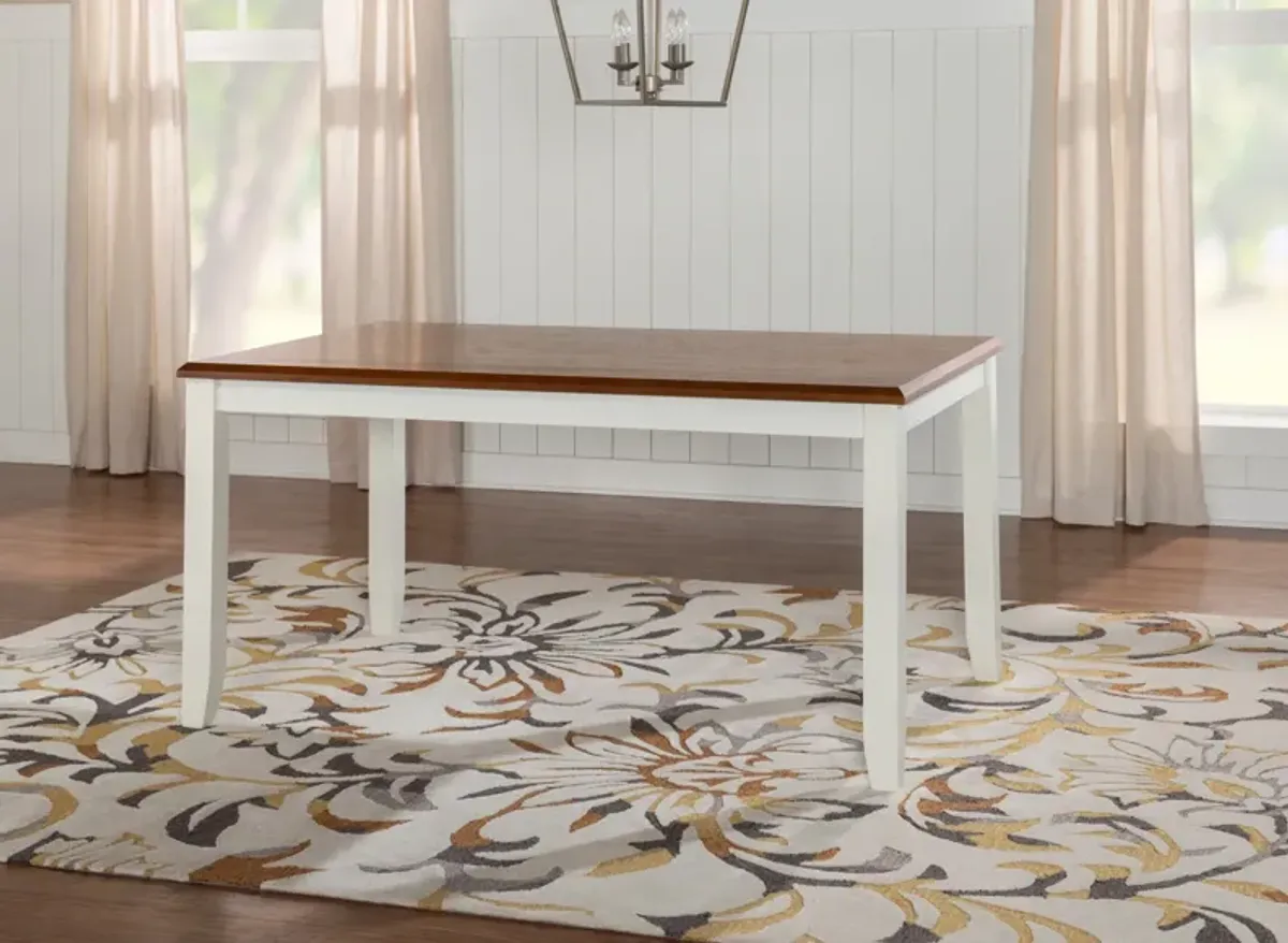 Bassett Dining Table - Honey/White