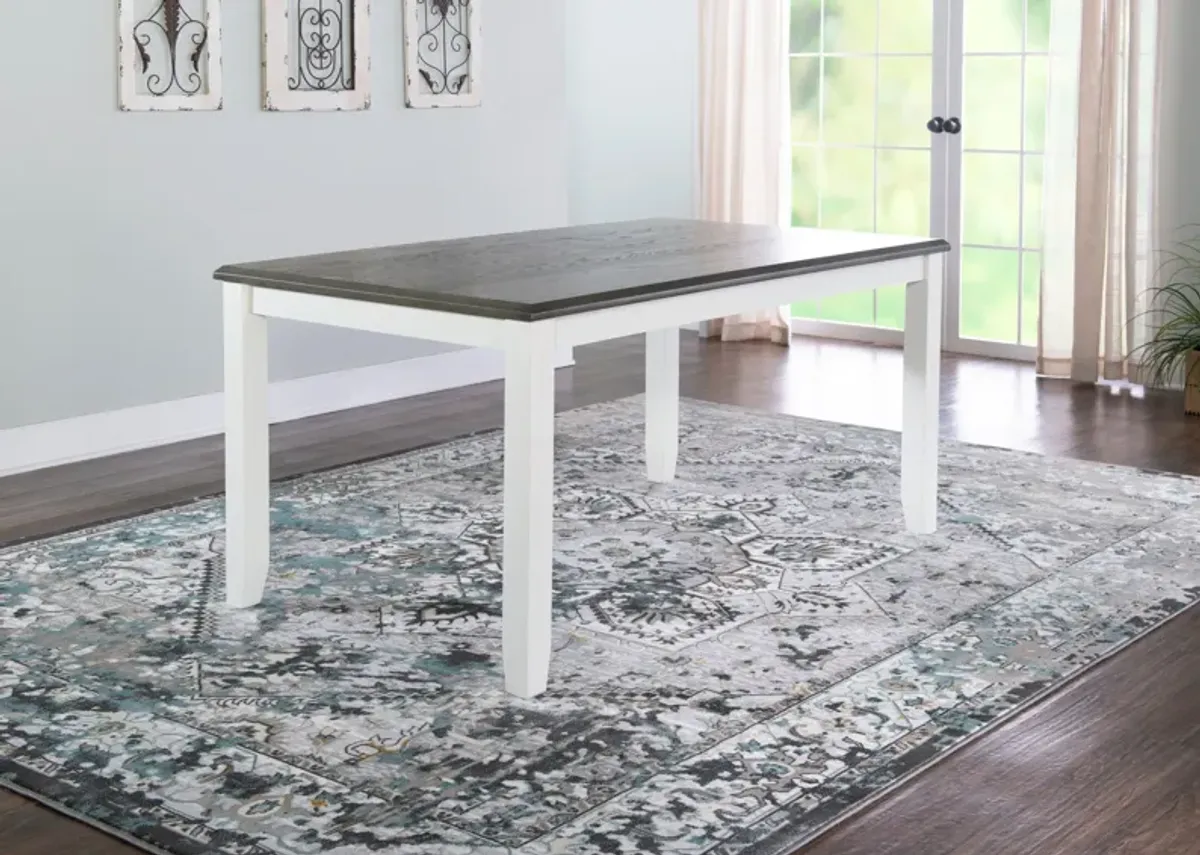 Bassett Dining Table - Gray/White