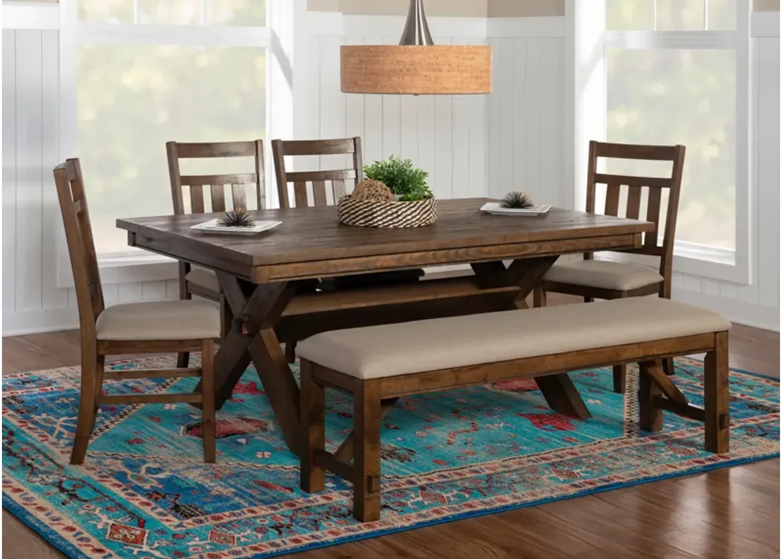 Tonja 6-Piece Dining Set - Brown