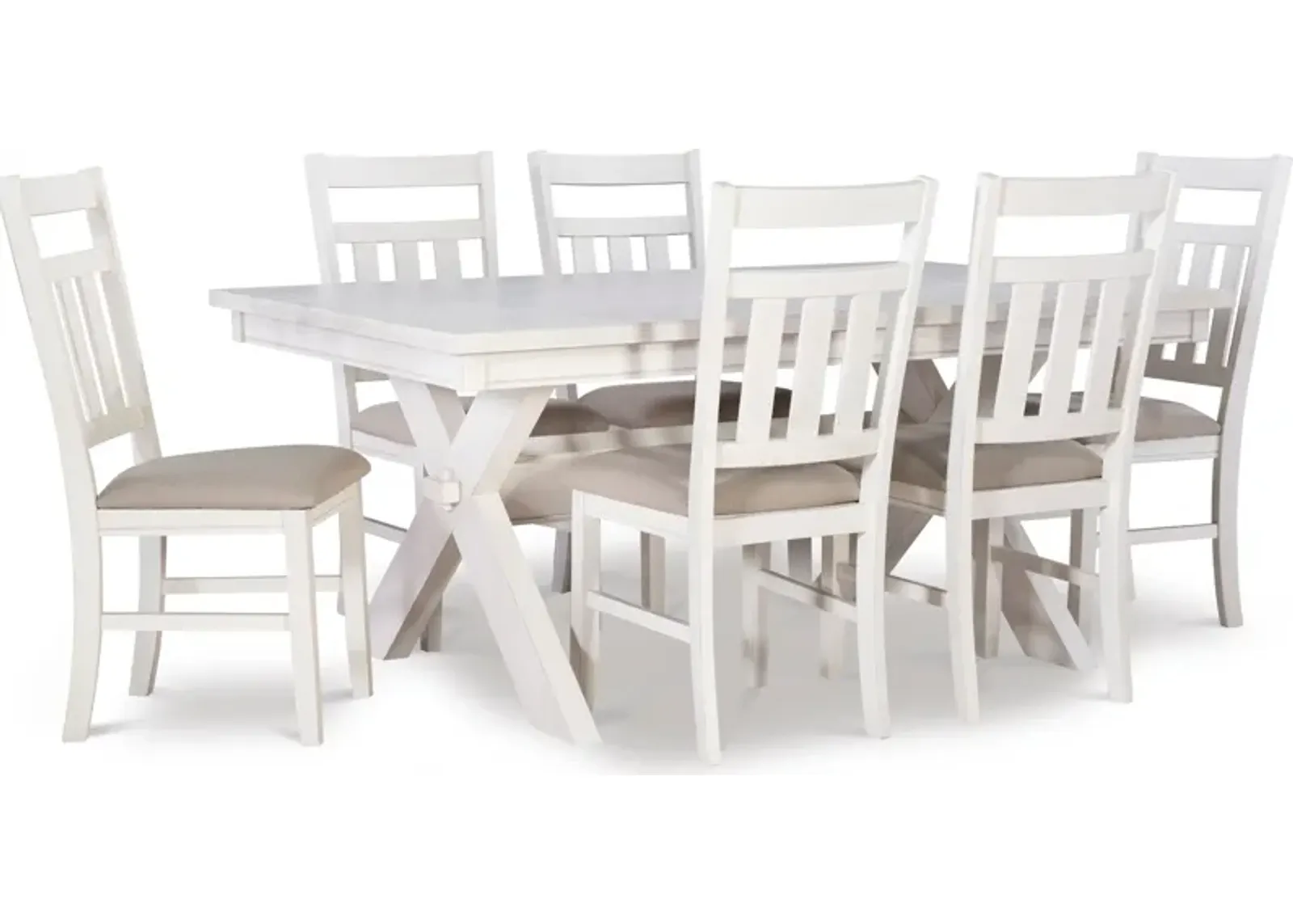 Tonja 7-Piece Dining Set - White