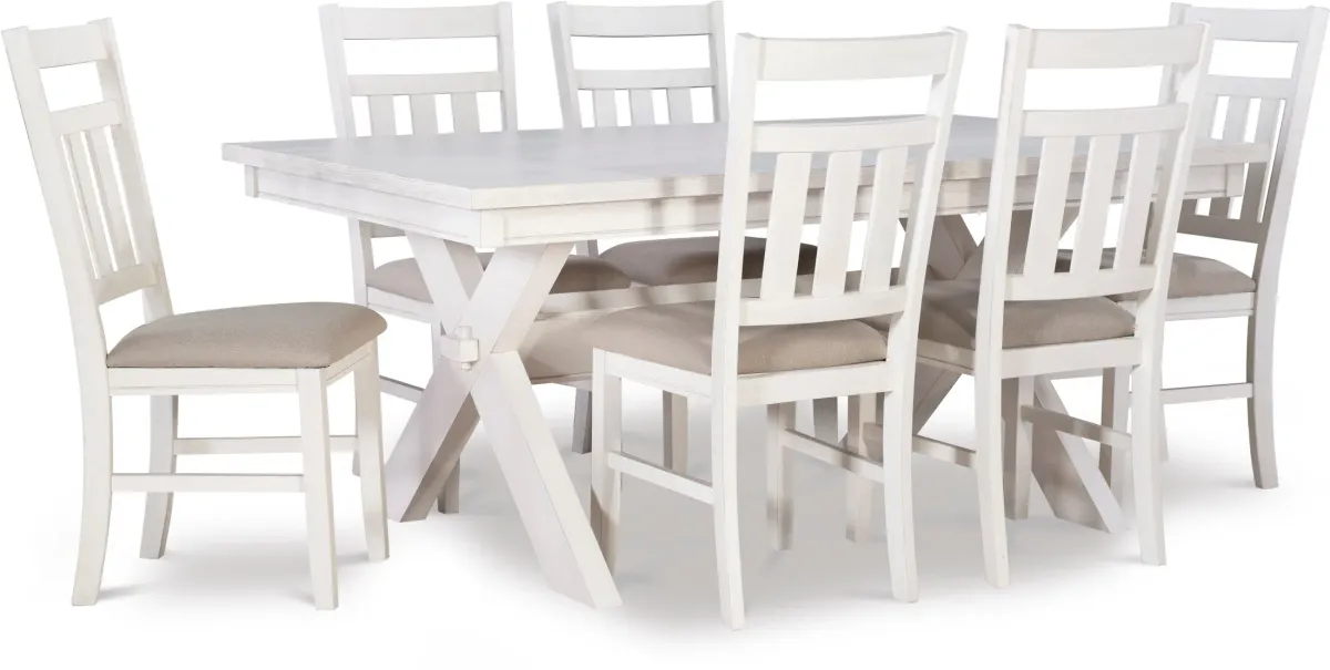 Tonja 7-Piece Dining Set - White