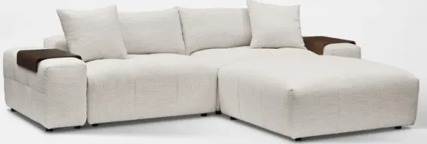 Bliss 5-Piece Sectional and Ottoman - Ivory