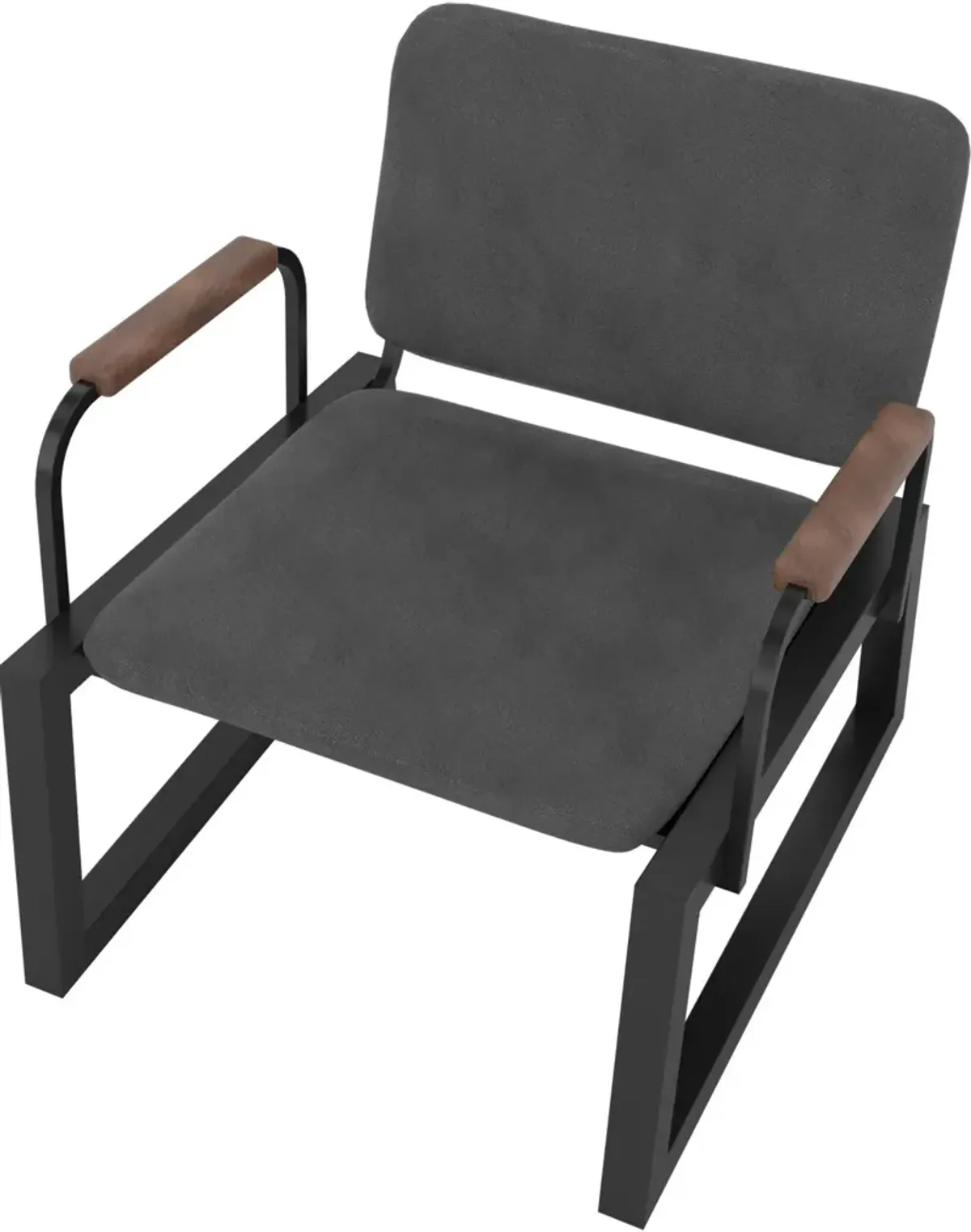 Amadeus Vegan Leather Accent Chair - Black