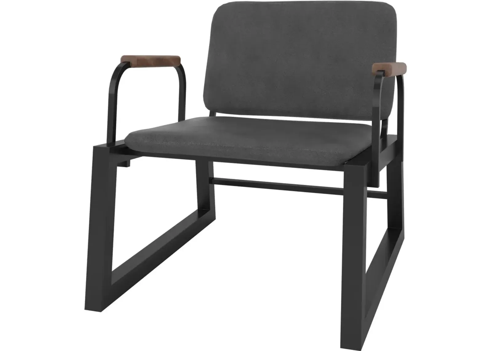 Amadeus Vegan Leather Accent Chair - Black