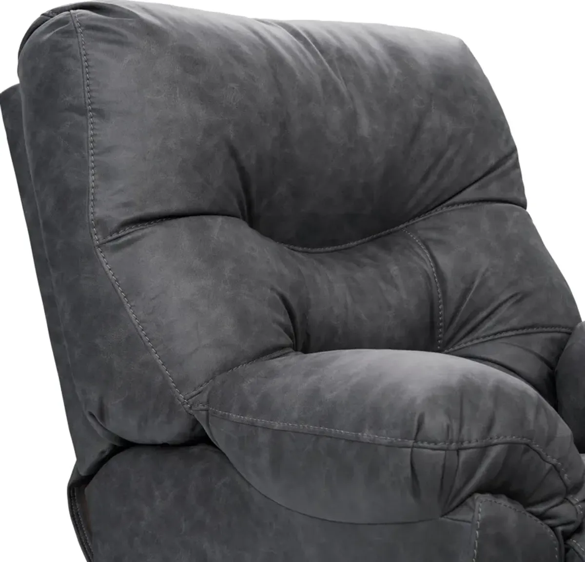 Russ Swivel Rocker Manual Recliner - Charcoal