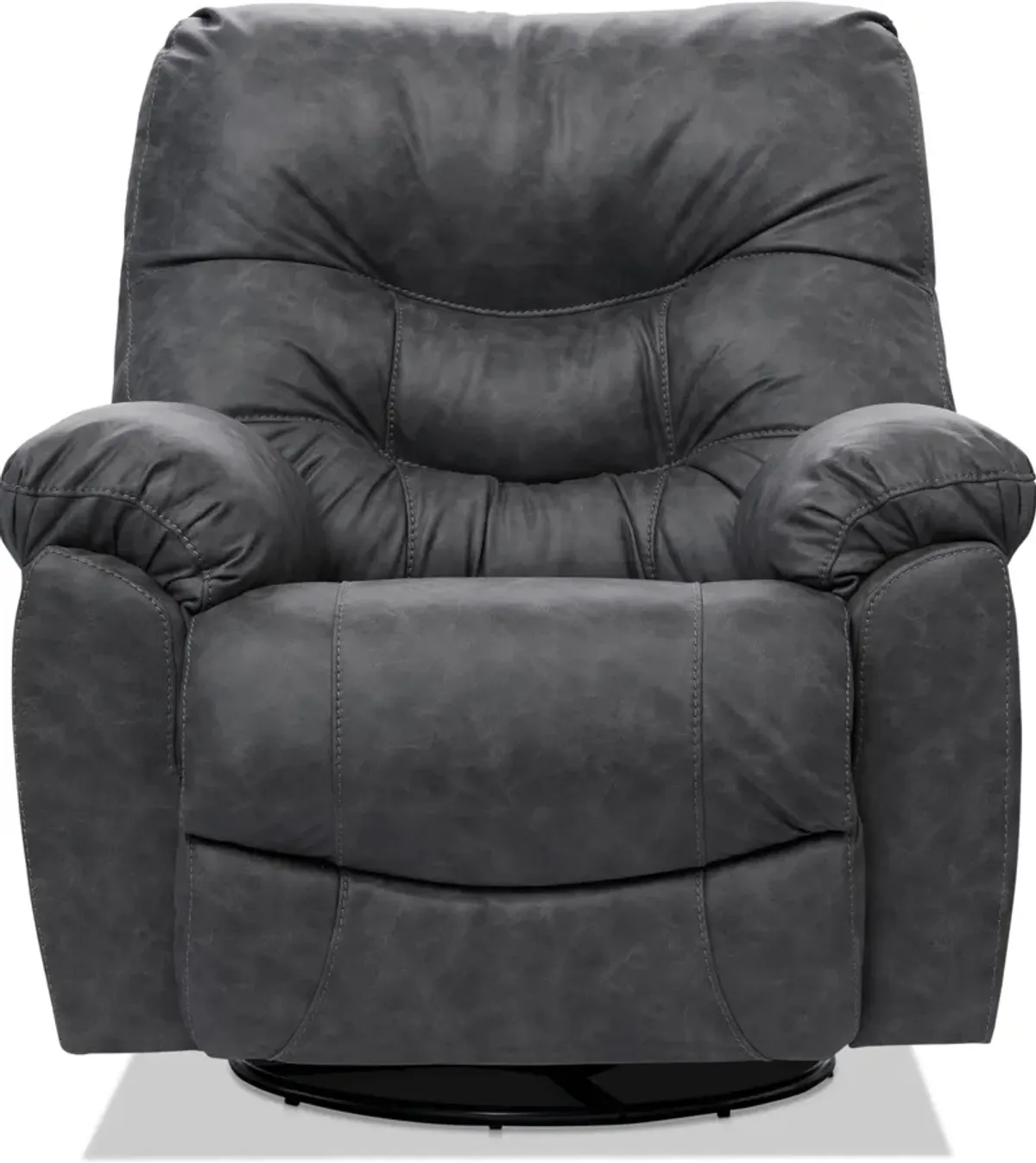 Russ Swivel Rocker Manual Recliner - Charcoal