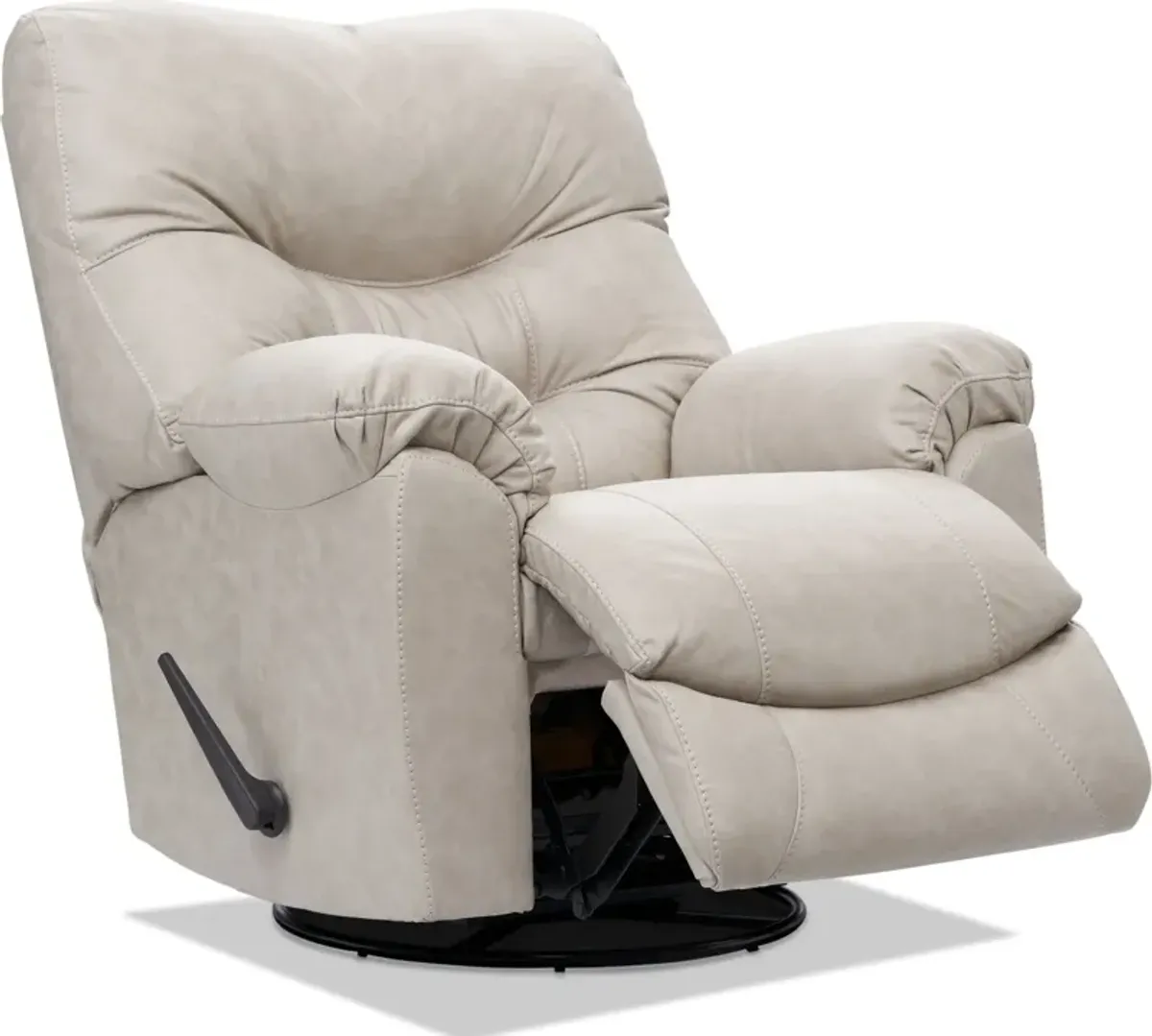 Russ Swivel Rocker Manual Recliner - Cream