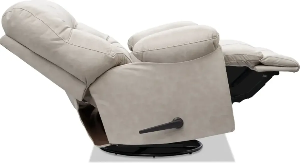 Russ Swivel Rocker Manual Recliner - Cream