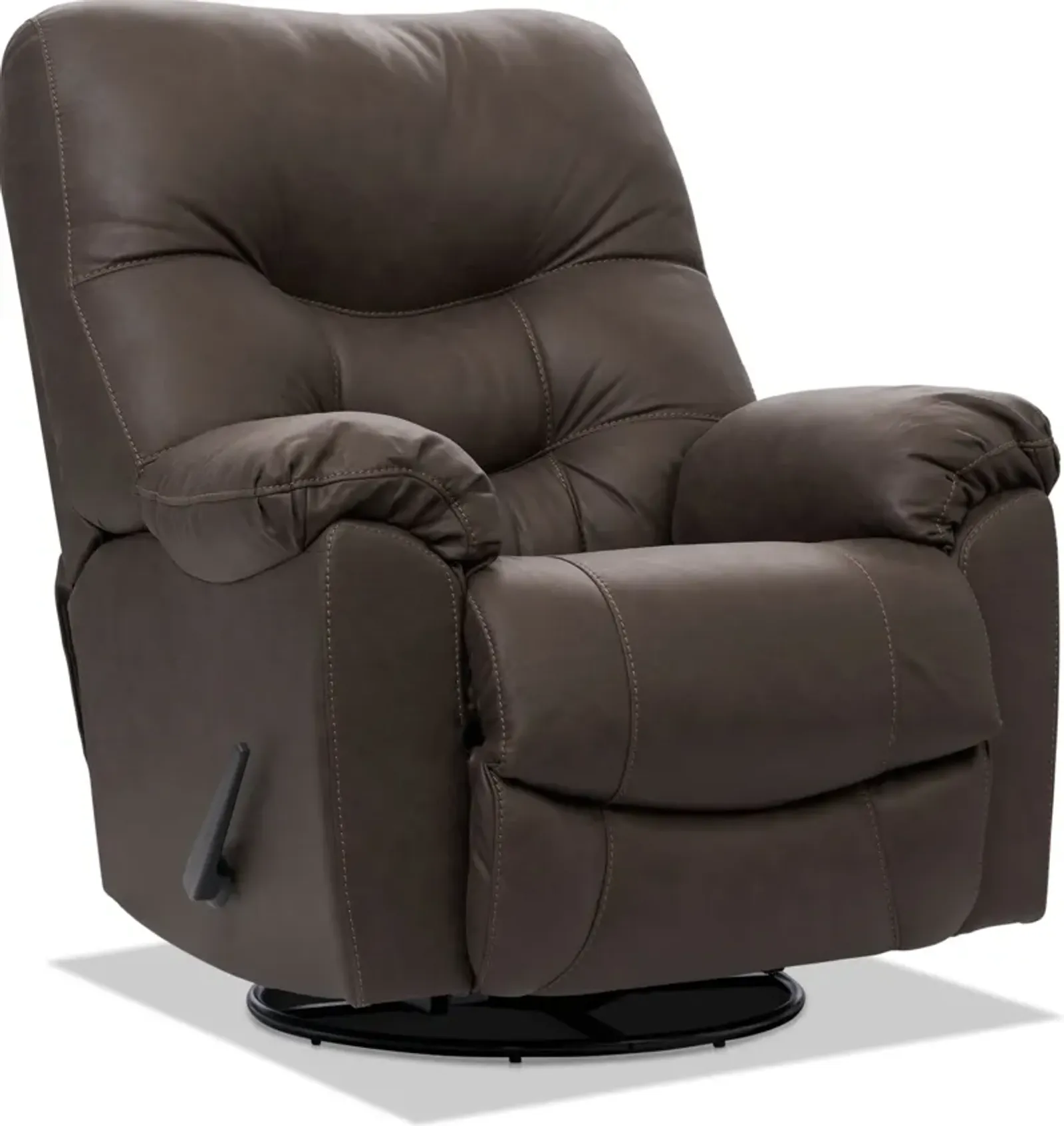 Russ Swivel Rocker Manual Recliner - Brown