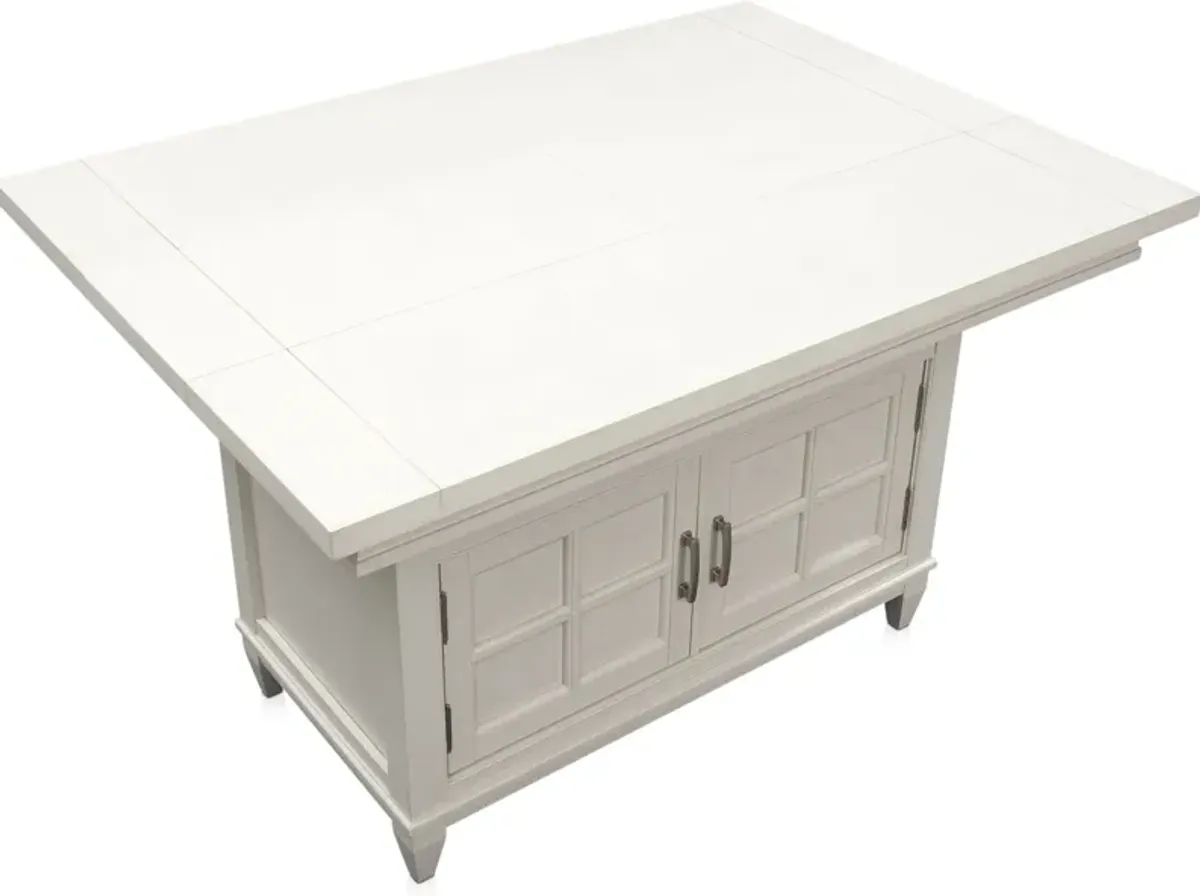 Willow Spring Extendable Kitchen Island - Ivory